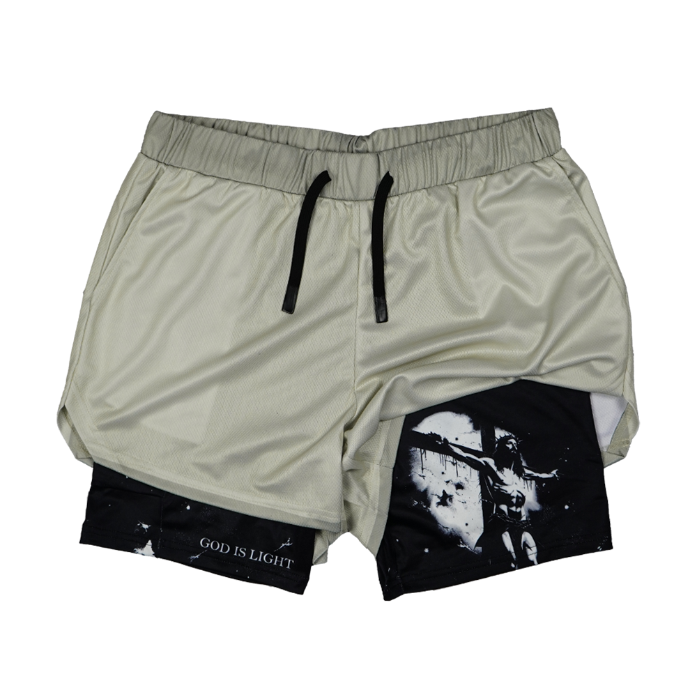 God Is Light Performance Shorts - Gray