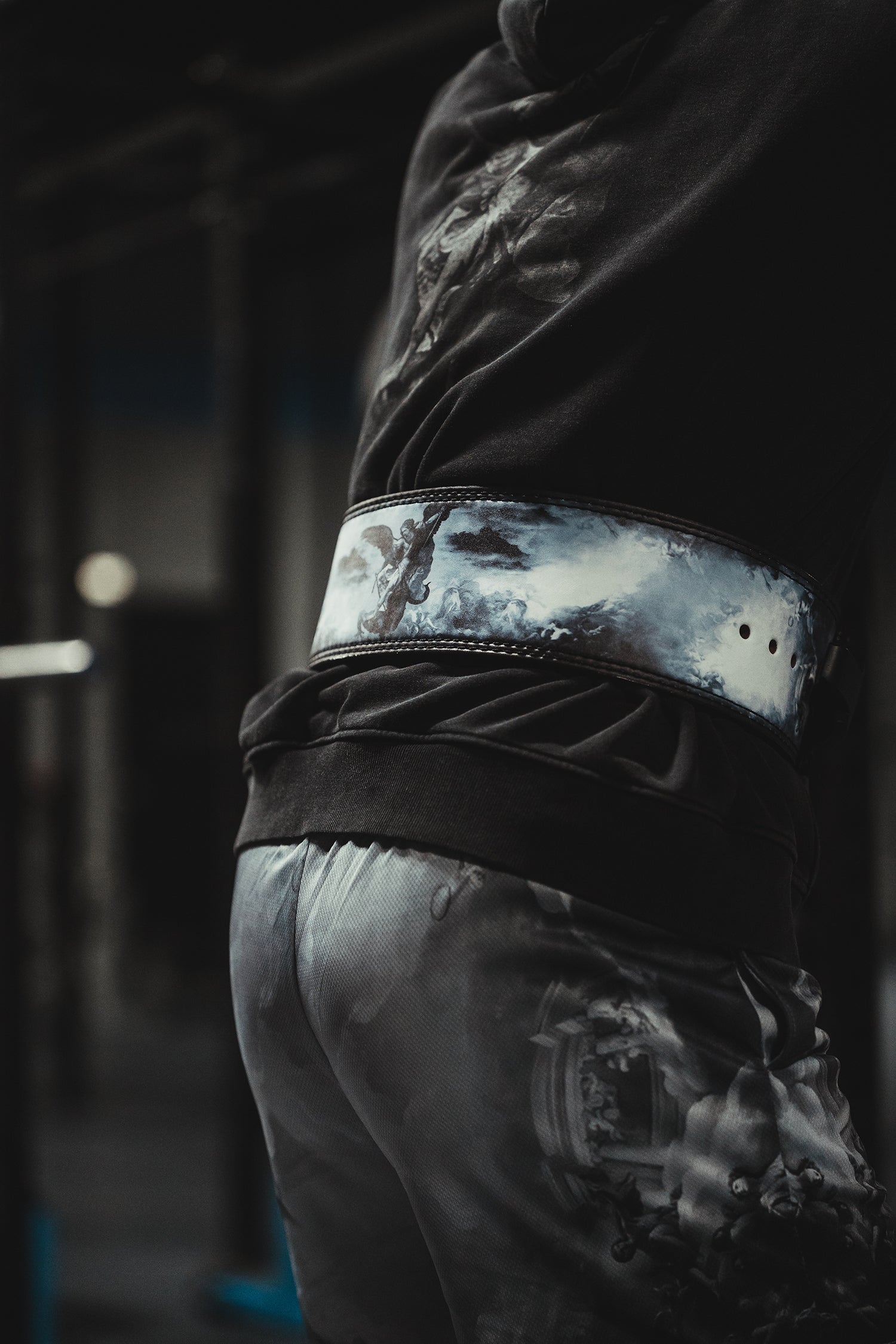 Saint Kaizen Archangel Michael Lever Belt (10mm, black) for Powerlifting. Premium Weightlifting belt designed for Christian athletes.