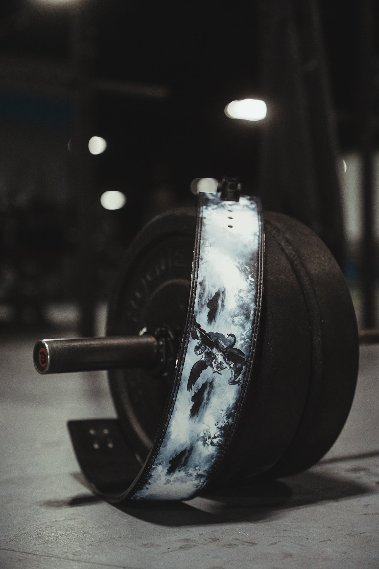 Saint Kaizen Archangel Michael Lever Belt (10mm, black) for Powerlifting. Premium Weightlifting belt designed for Christian athletes.