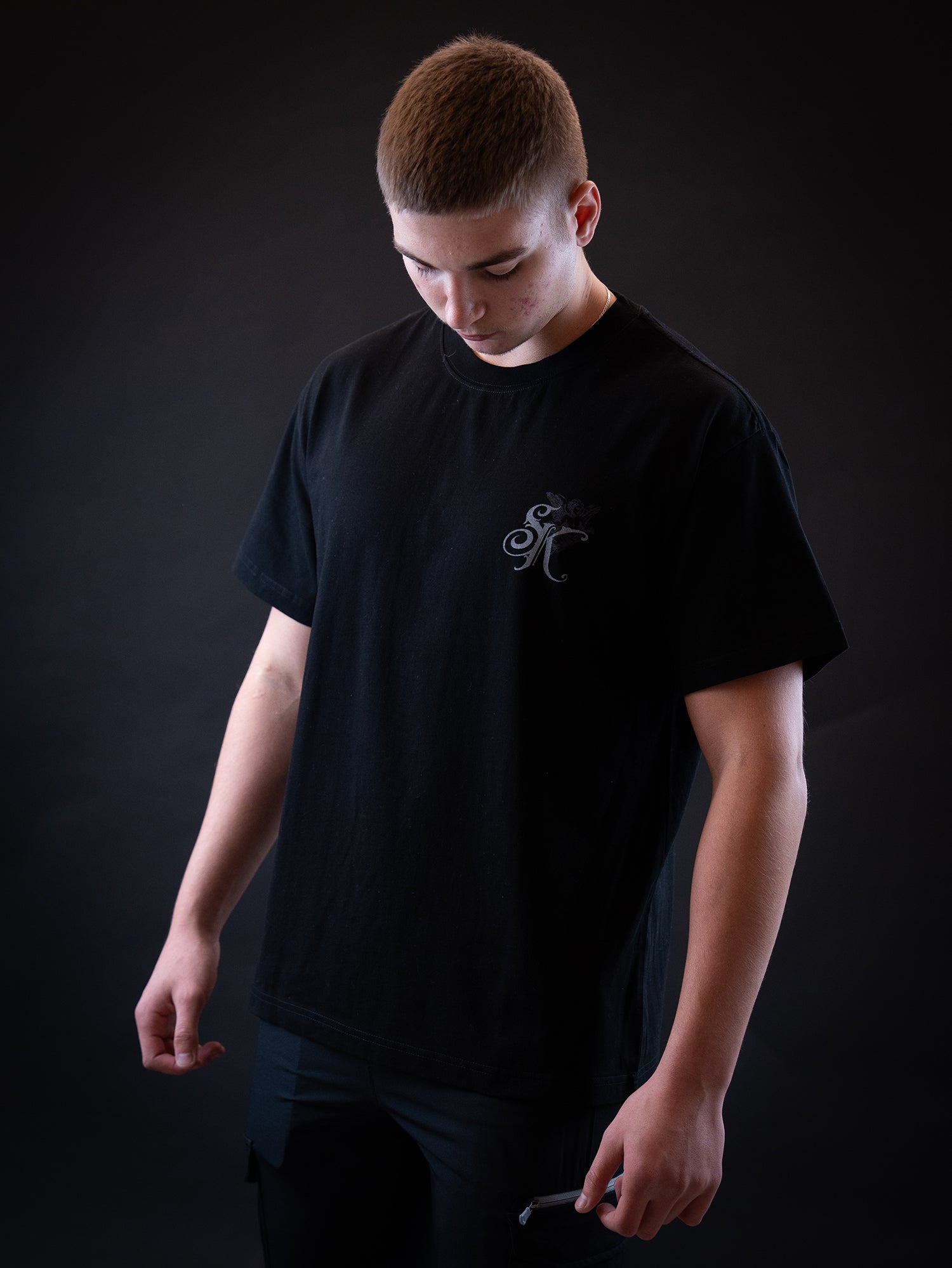 Saint Kaizen Christian gym wear shirt. Features the bold Birth of The Son T-Shirt - Black spiritual design. Oversize fit made from premium 220gr cotton.