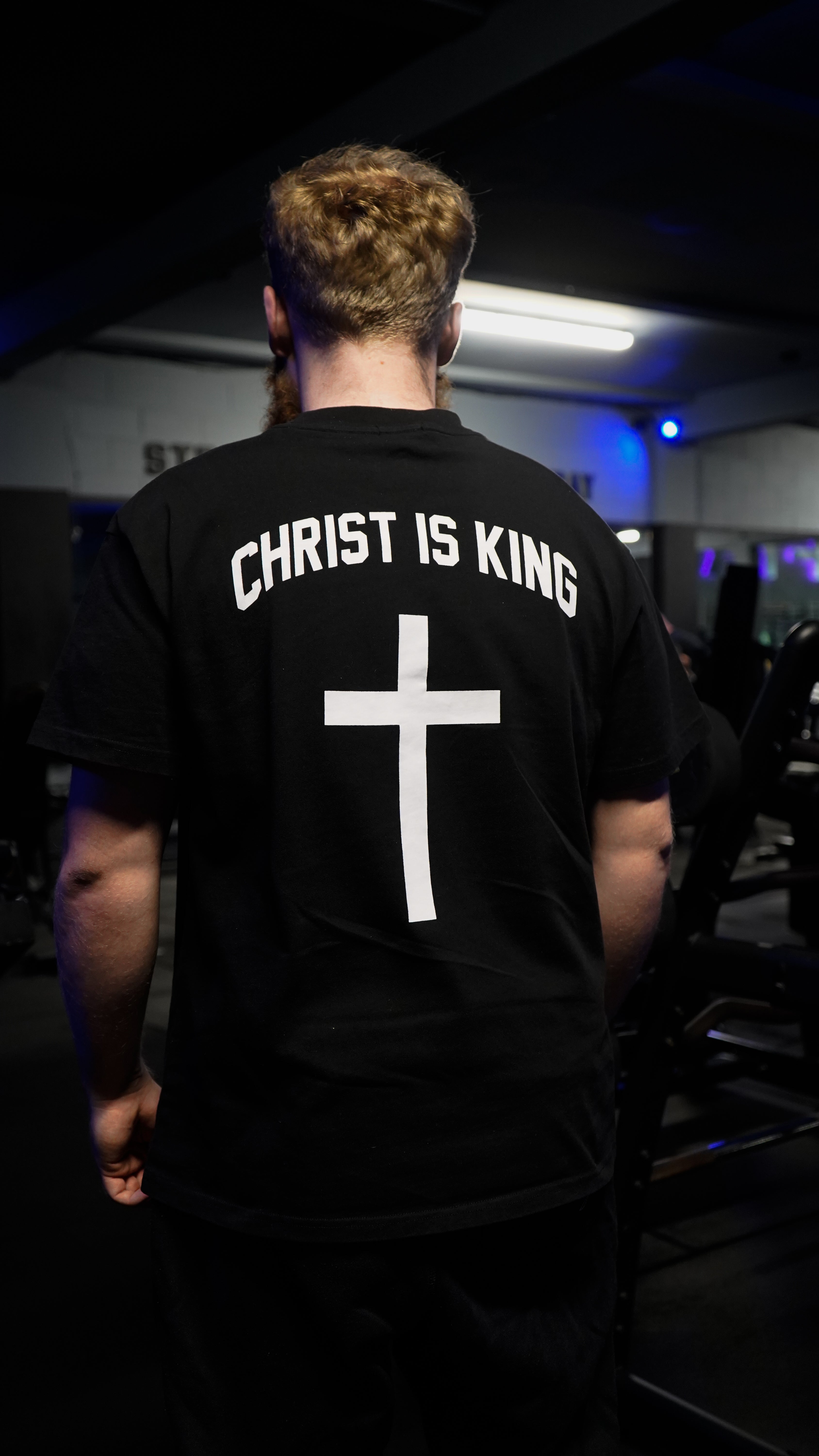 Christian-themed pump cover from Gym Wear, made from 100% premium cotton with a screen print design, providing an ultra-soft feel for stylish and comfortable workouts.