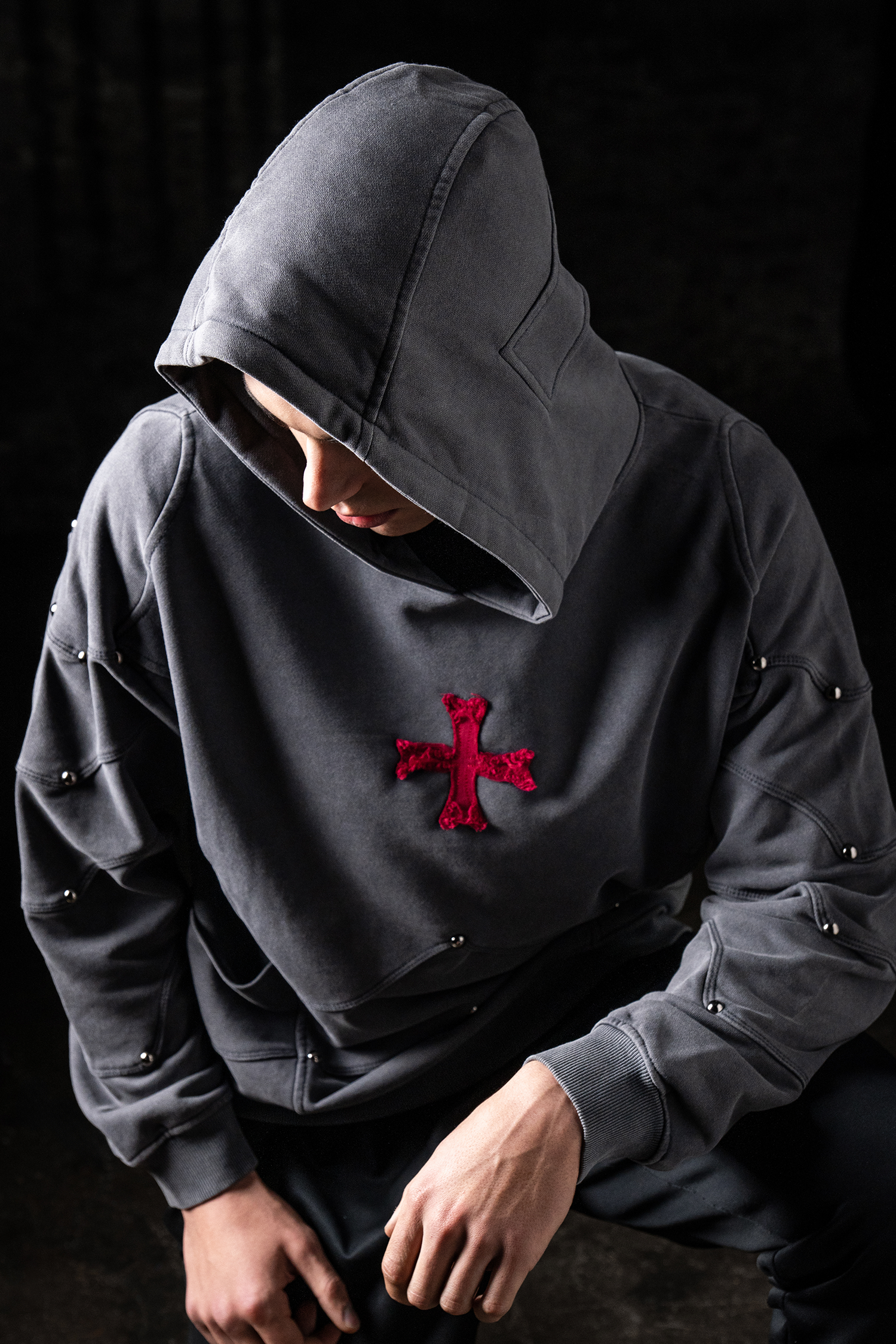 Crusader Armor Hoodie - Gray