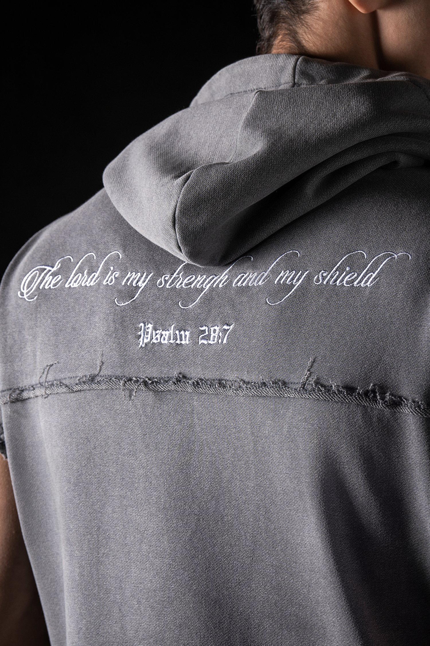 Psalm 28:7 Sleeveless Hoodie