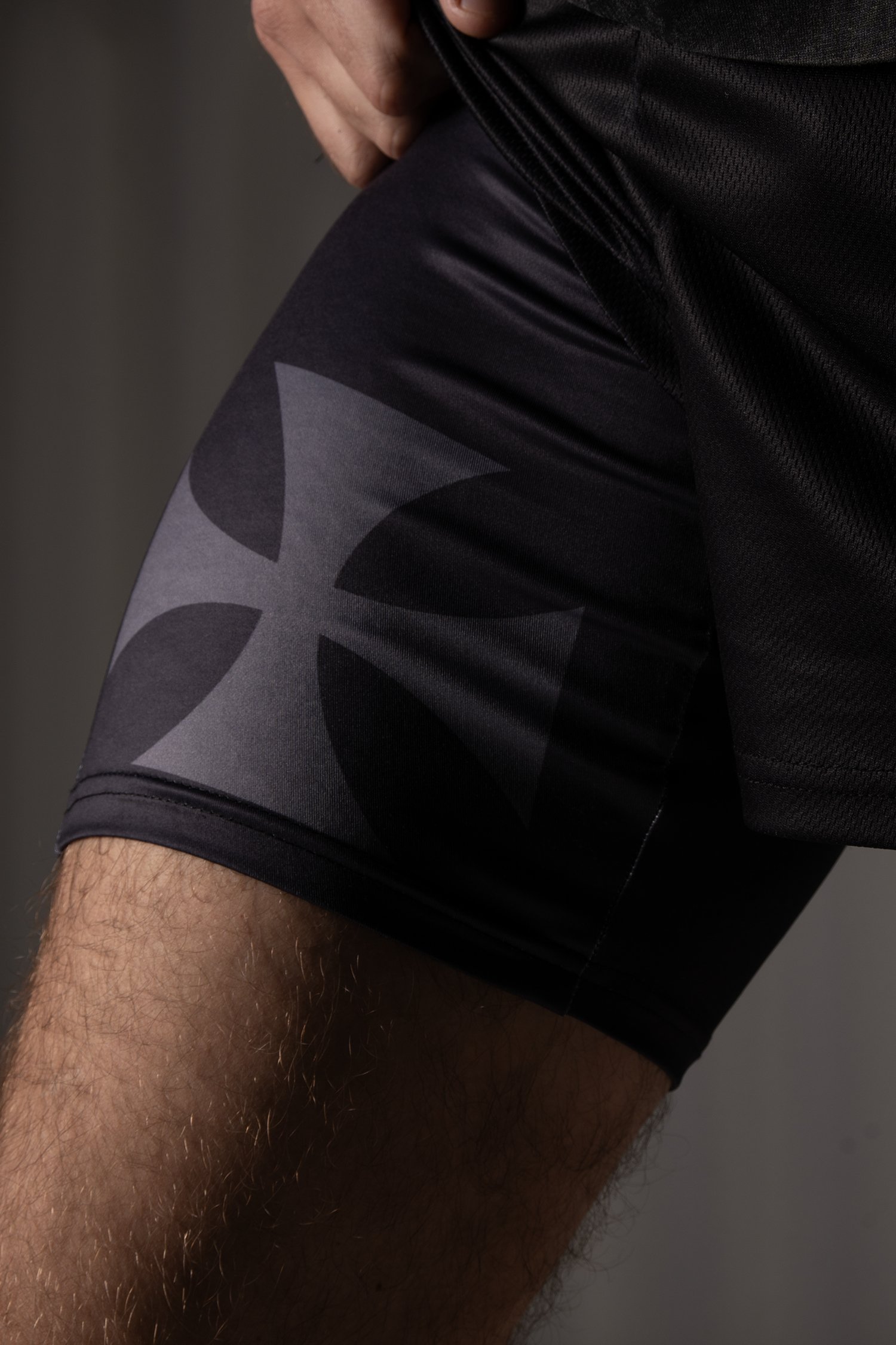 Crusader Cross Performance Shorts - Black
