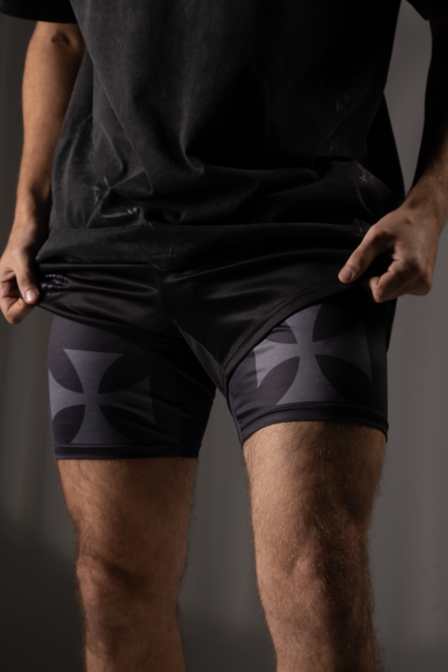 Crusader Cross Performance Shorts - Black
