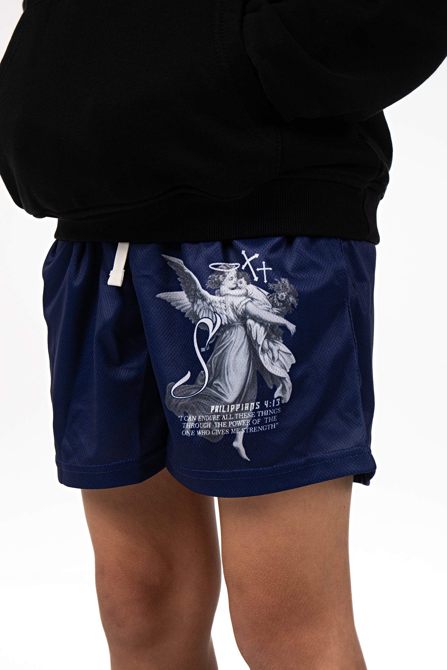 Strength Through Christ Youth Mesh Shorts - Blue