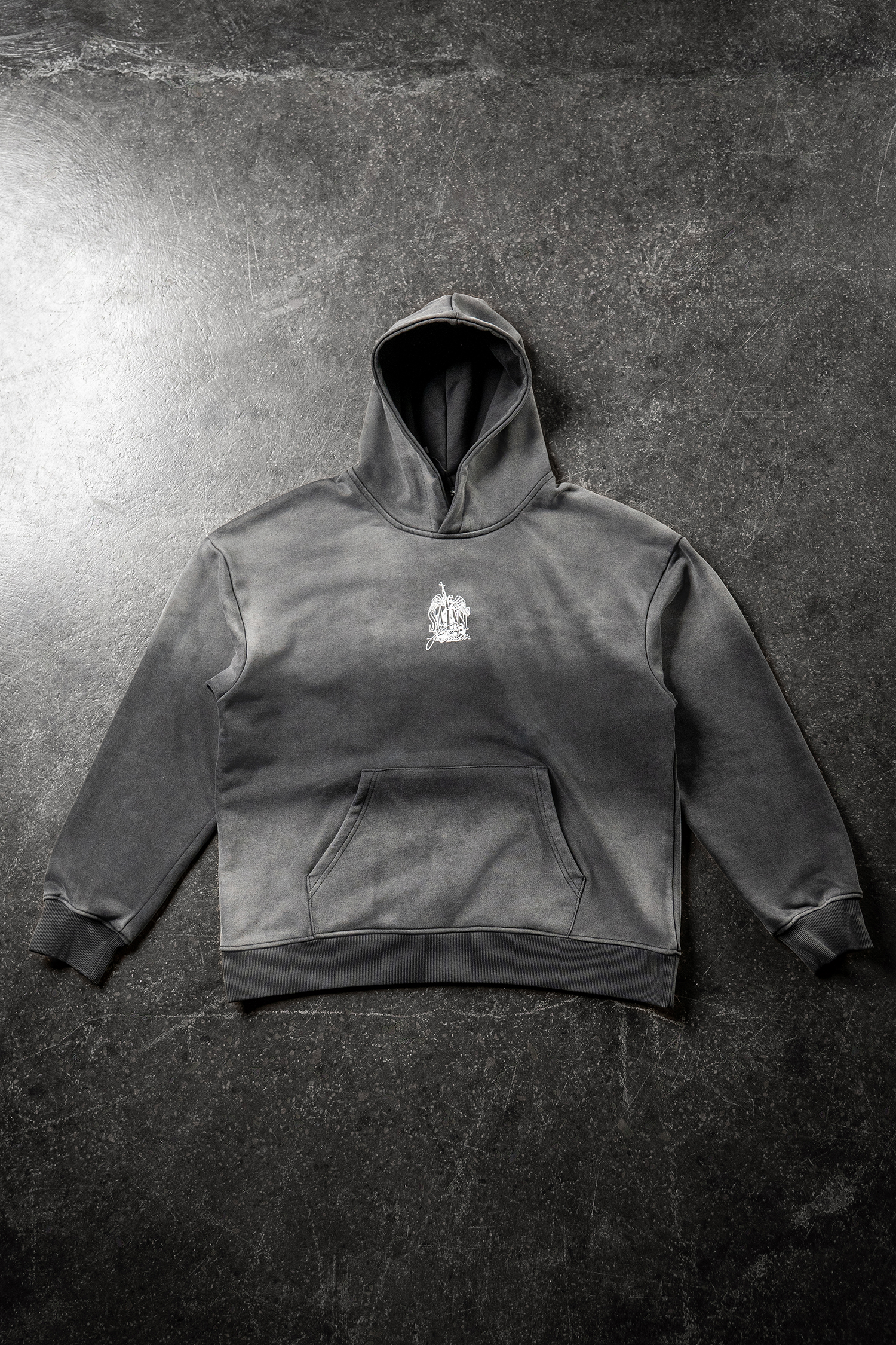 Crusader Cross Hoodie - Acid Wash