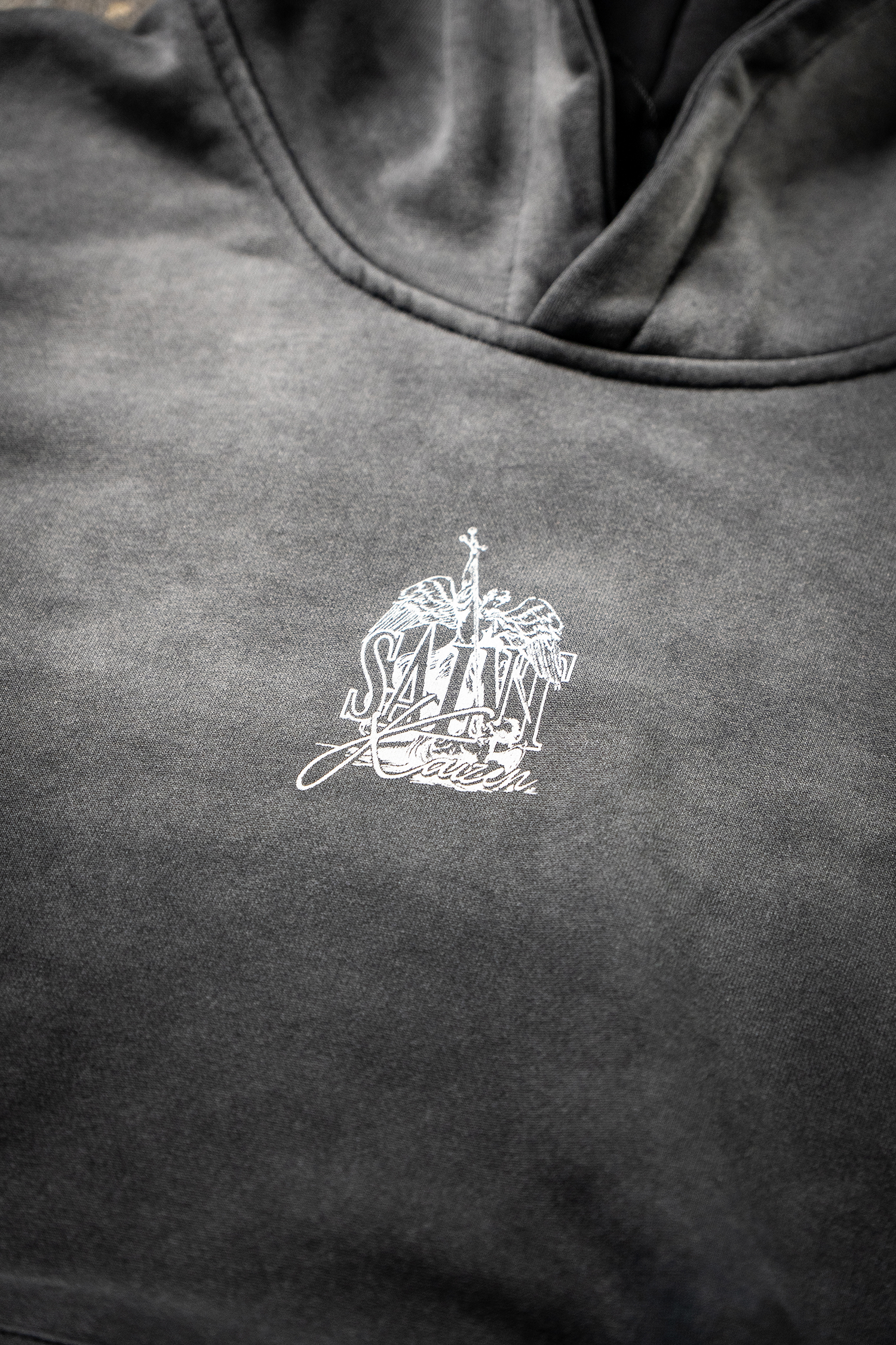 Crusader Cross Hoodie - Acid Wash