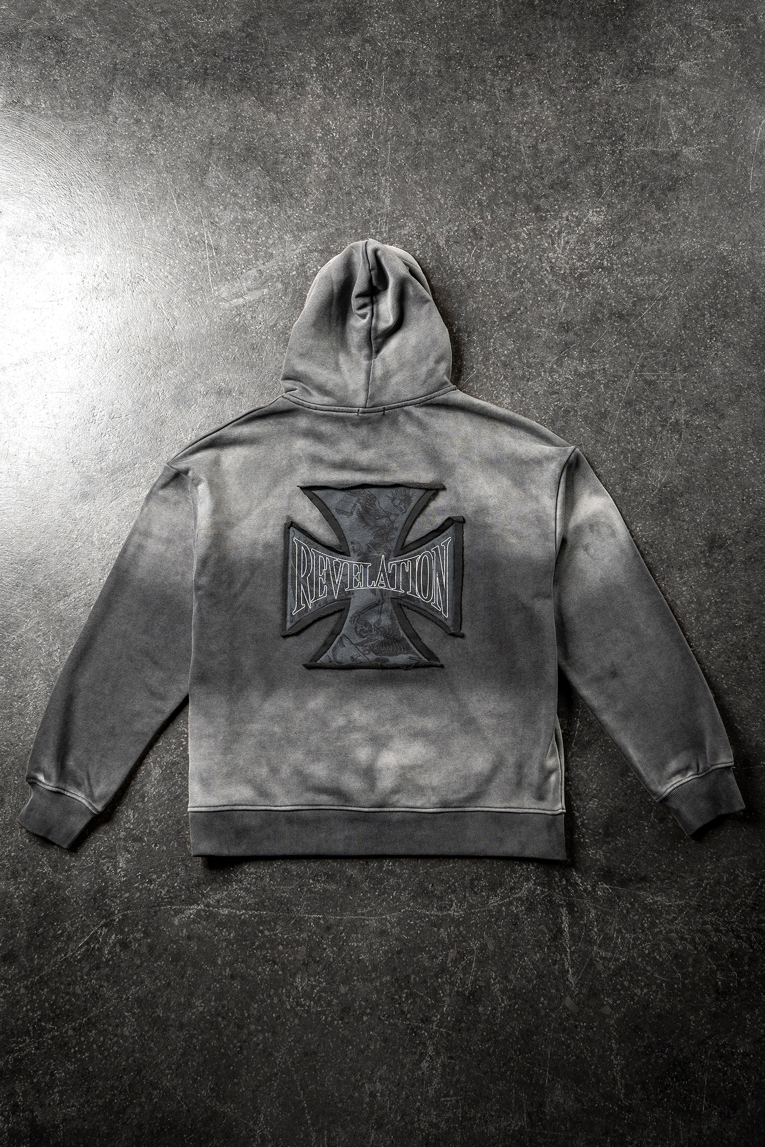 Crusader Cross Hoodie - Acid Wash