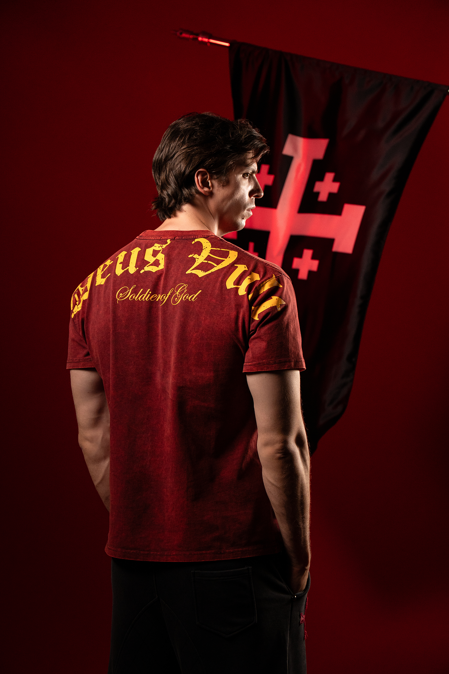 Deus Vult T-Shirt - Red