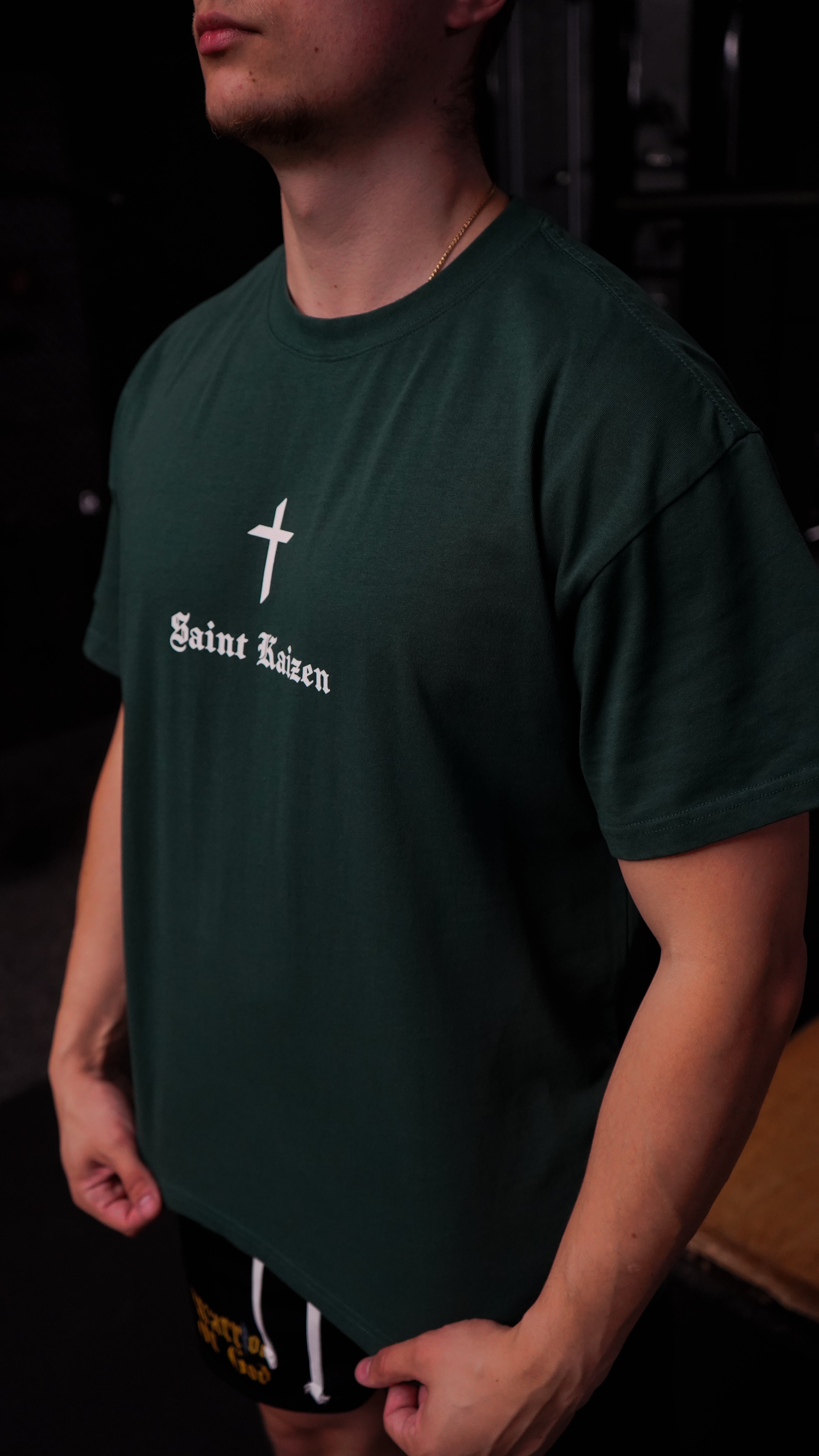 Christian-themed pump cover from Gym Wear, made from 100% premium cotton with a screen print design, providing an ultra-soft feel for stylish and comfortable workouts.