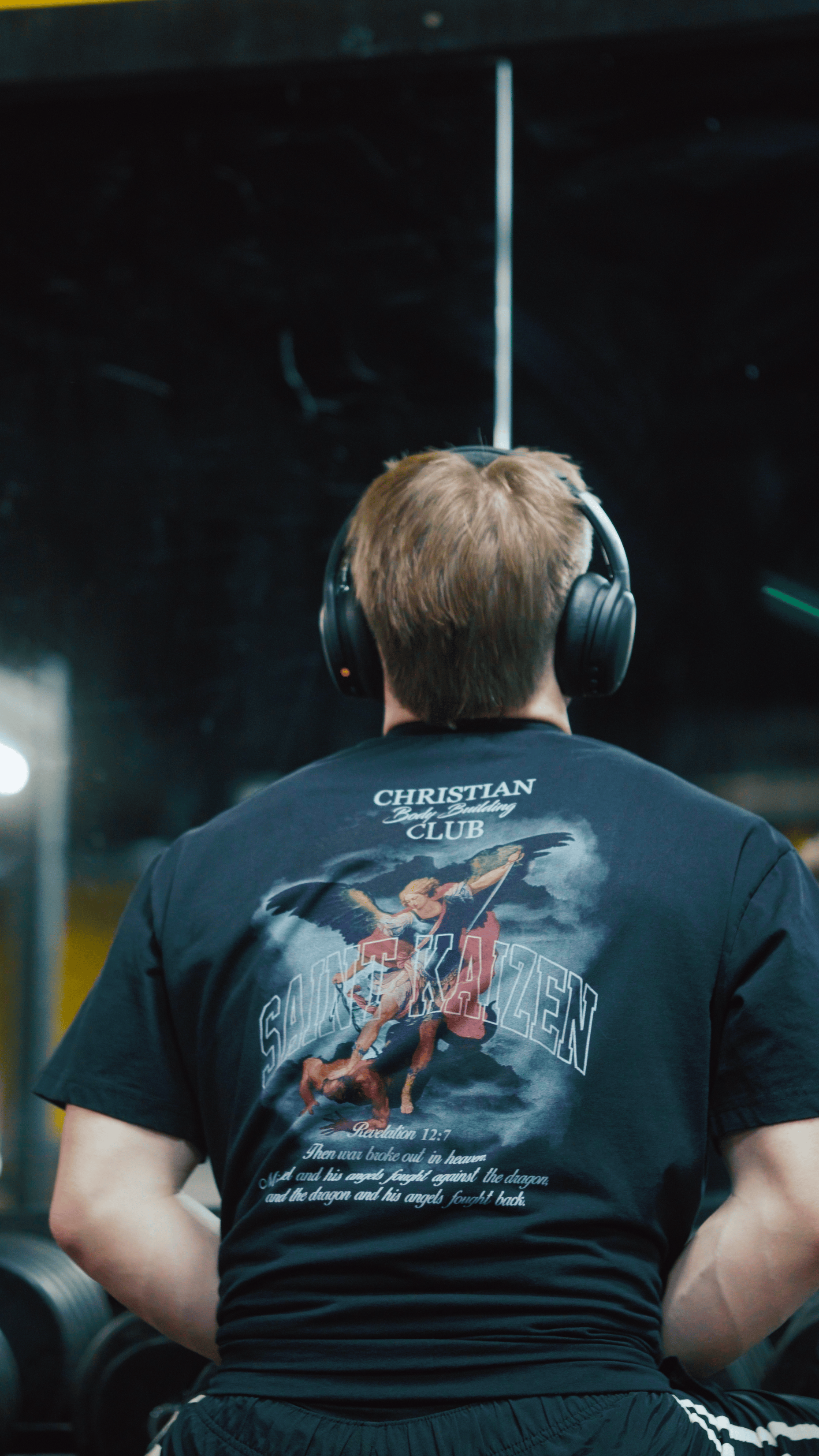 Christian-themed pump cover from Gym Wear, made from 100% premium cotton with a screen print design, providing an ultra-soft feel for stylish and comfortable workouts.