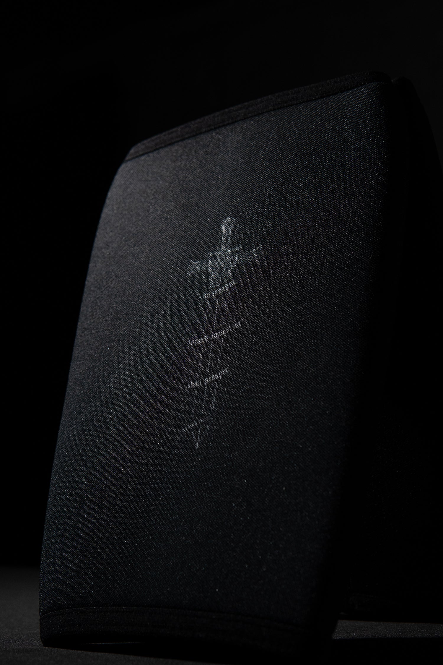 Saint Kaizen Isaiah 54:17 Sword Knee Sleeves. 7mm neoprene for maximum compression and support during squats and deadlifts. Essential Christian gym wear.