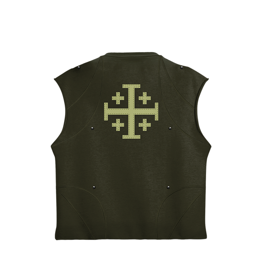 Jerusalem Cross Armor Cut Off Tee