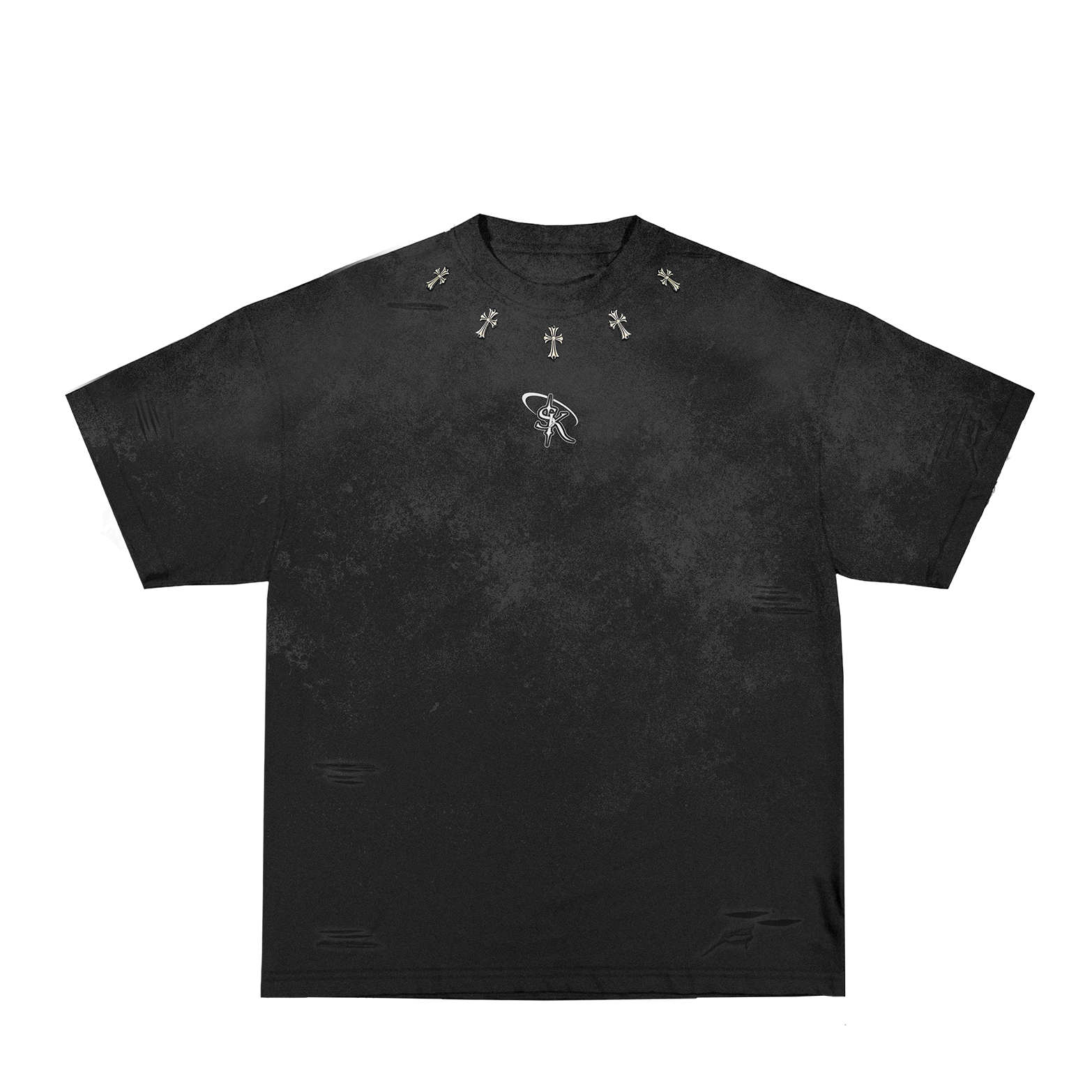 Saint Kaizen Christian gym wear shirt. Features the bold Resurgence T-Shirt - Acid Wash spiritual design. Oversize fit made from premium 220gr cotton.