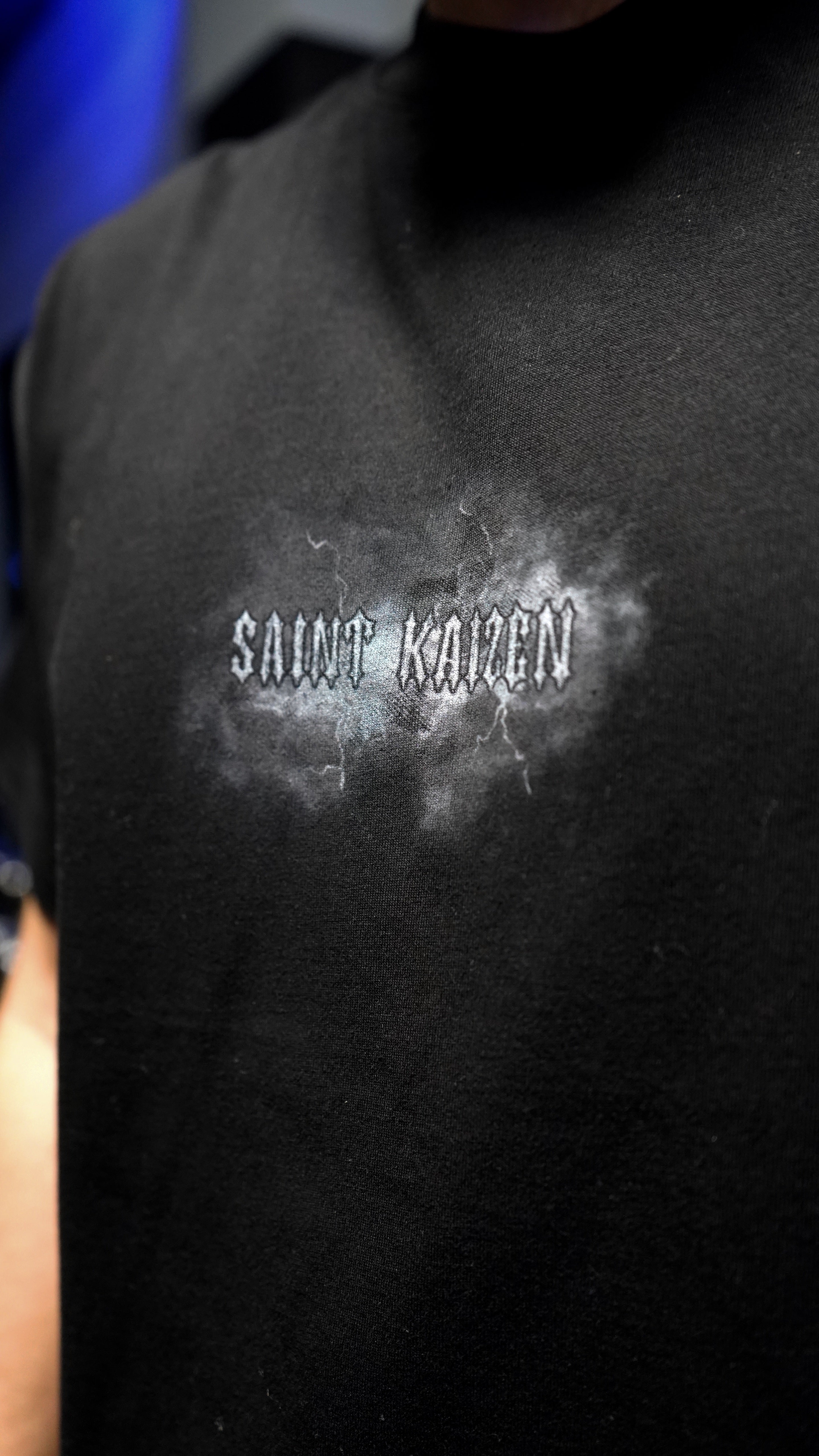 Saint Kaizen Christian gym wear shirt. Features the bold Revelation 12:7-9 T-Shirt spiritual design. Oversize fit made from premium 220gr cotton.