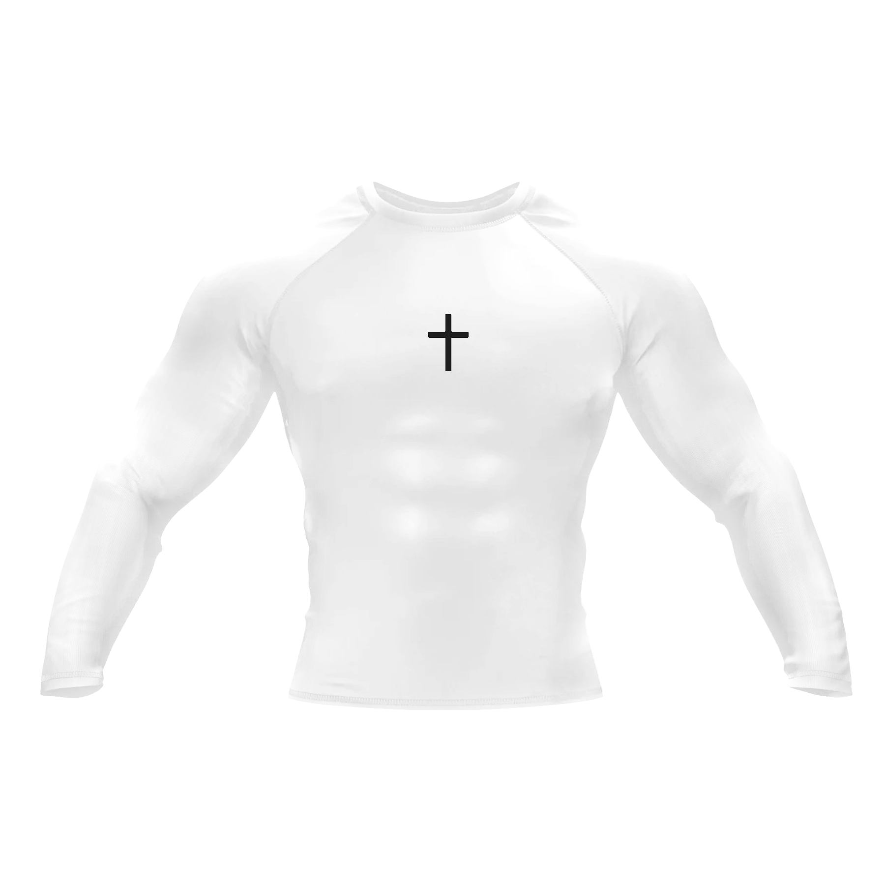 Cross Long Sleeve Compression - White