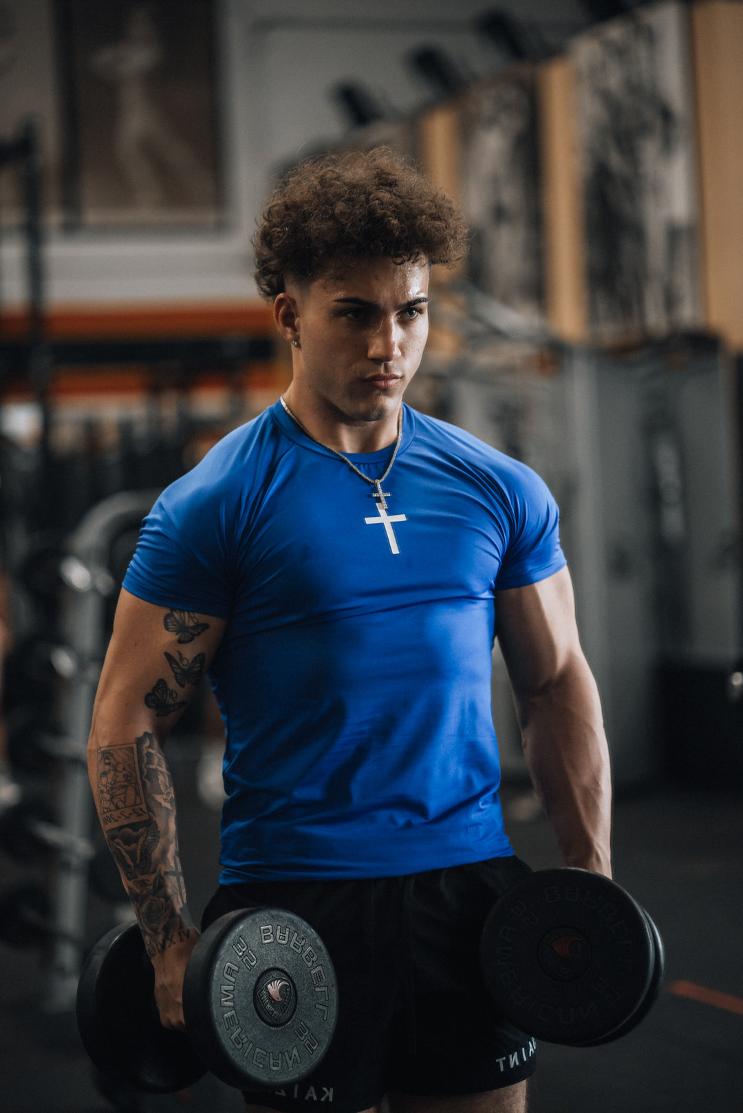 Christian-themed Compression Tee from Gym Wear, featuring gentle compression, moisture-wicking technology, and a second-skin feel for optimal performance and comfort during workouts.