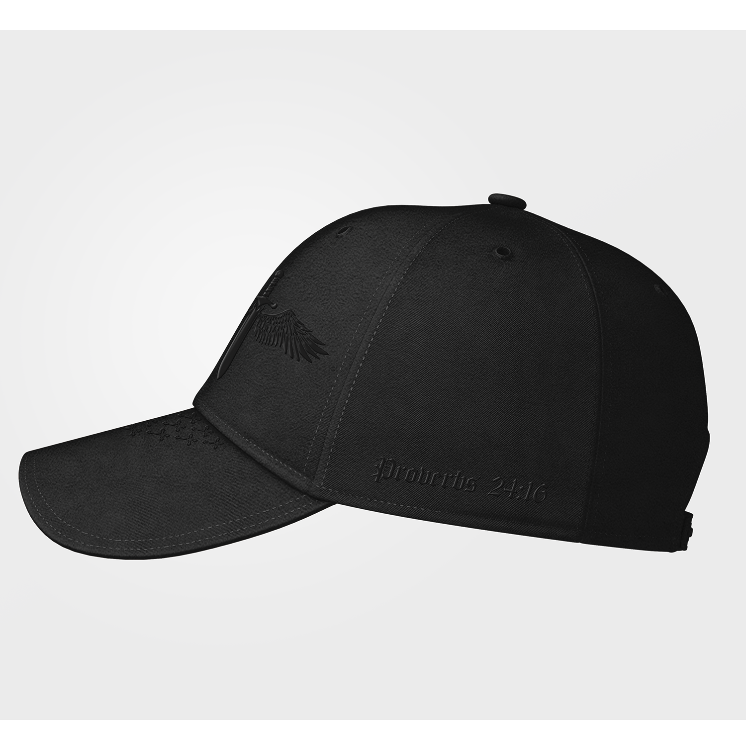 Saint Kaizen premium Christian gym wear Angel Wings Cap. Features bold spiritual Artwork, A comfortable cap designed for both the gym and casual wear.