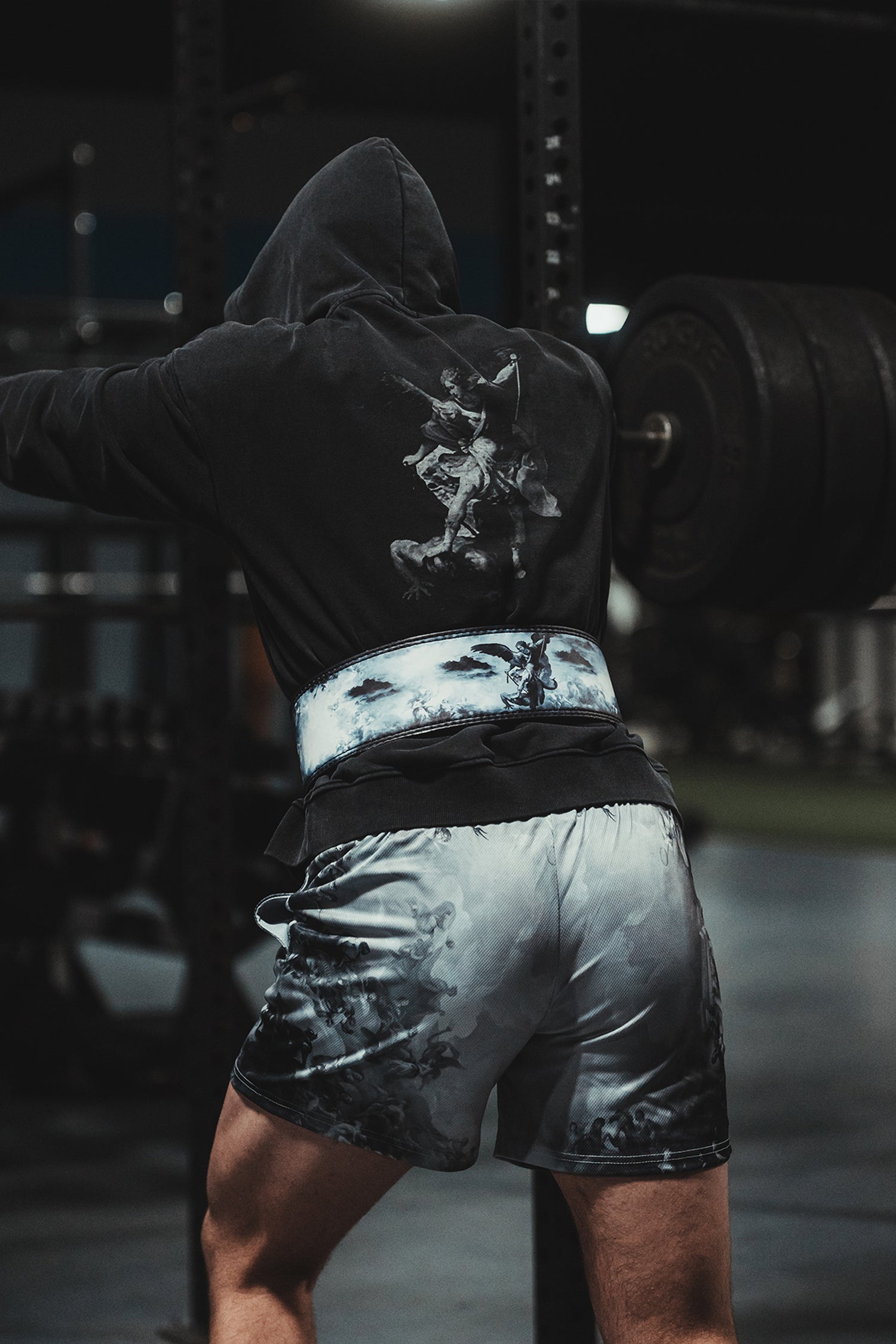 Saint Kaizen Archangel Michael Lever Belt (10mm, black) for Powerlifting. Premium Weightlifting belt designed for Christian athletes.