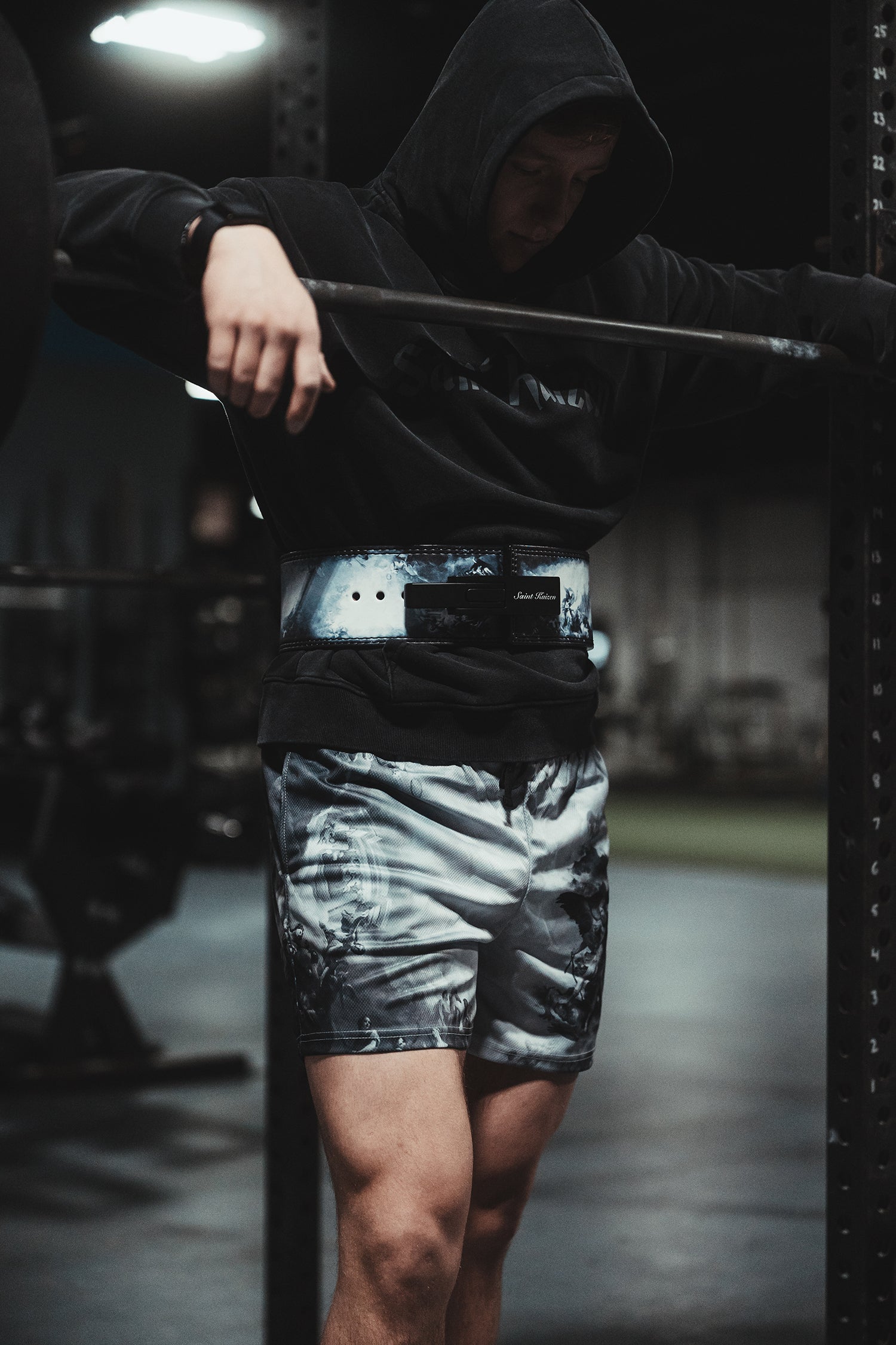 Saint Kaizen Archangel Michael Lever Belt (10mm, black) for Powerlifting. Premium Weightlifting belt designed for Christian athletes.