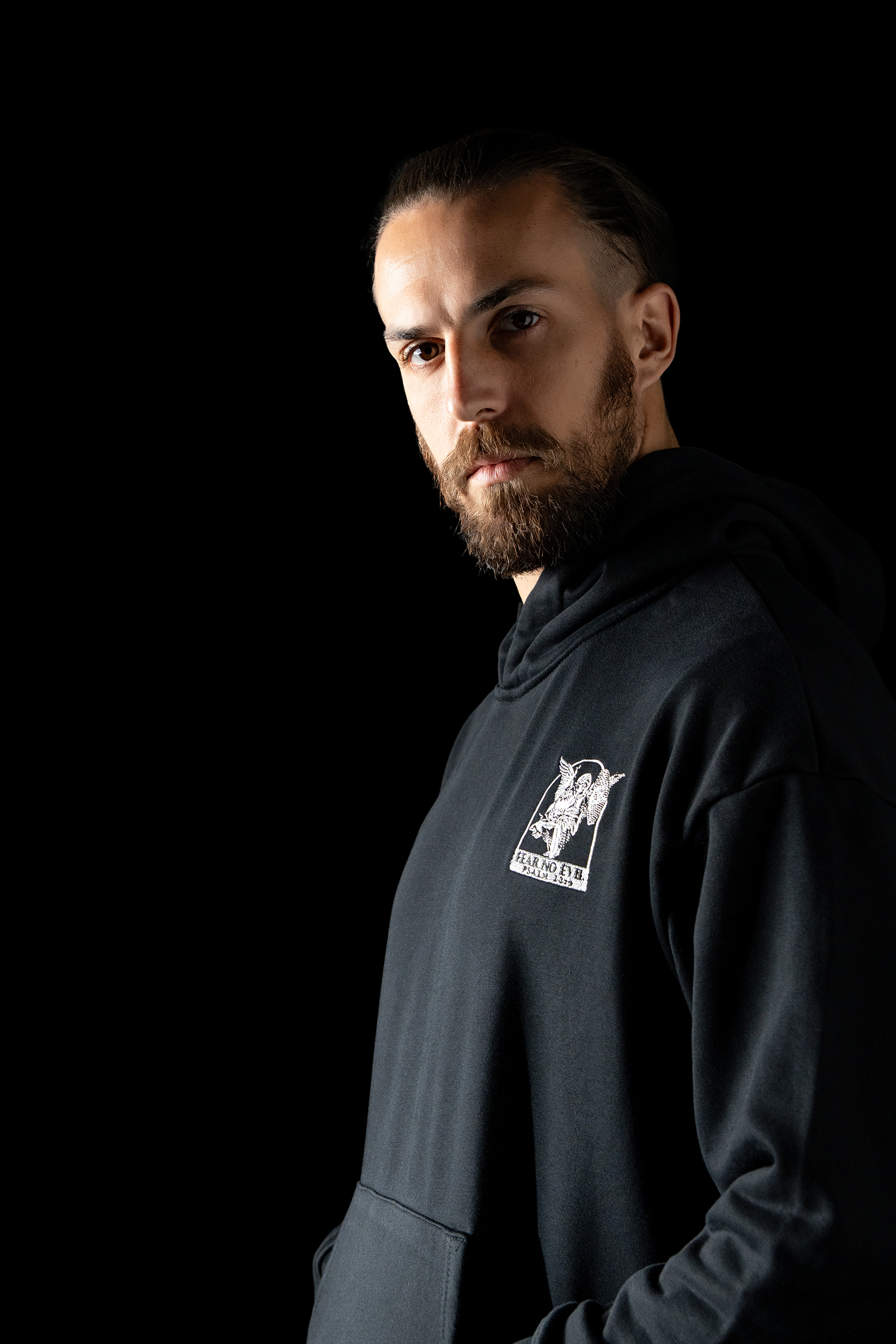 Fear No Evil Embroidery Hoodie