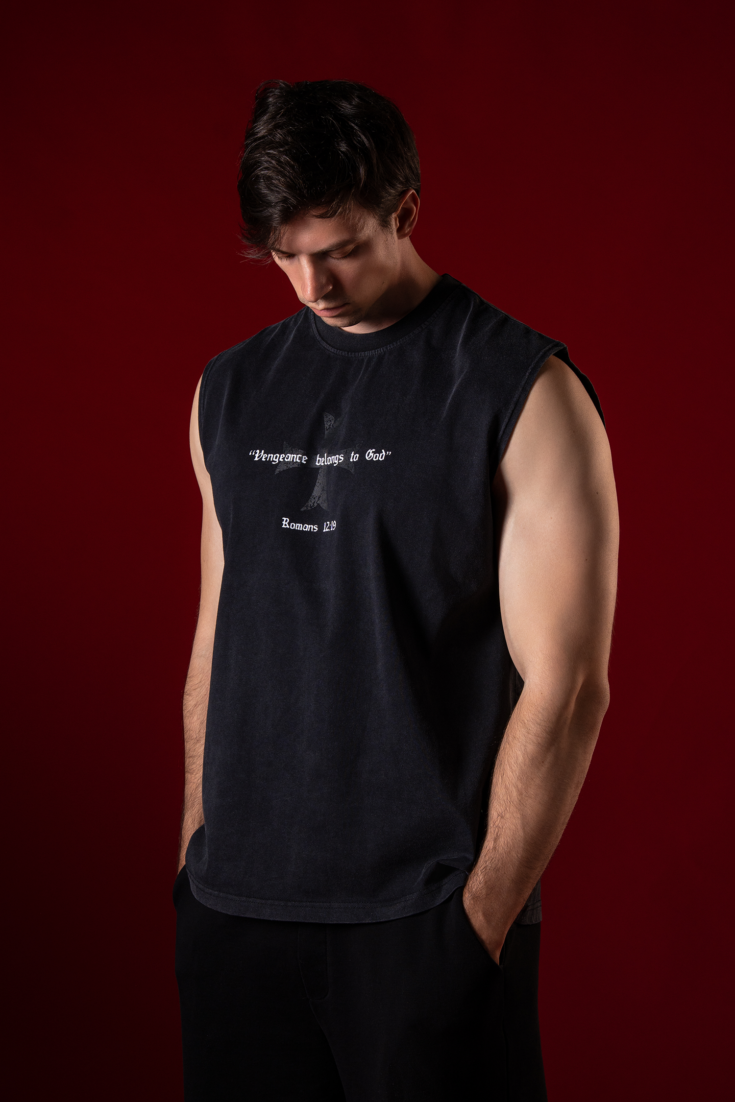 Vengeance Belongs to God Cut Off Tee