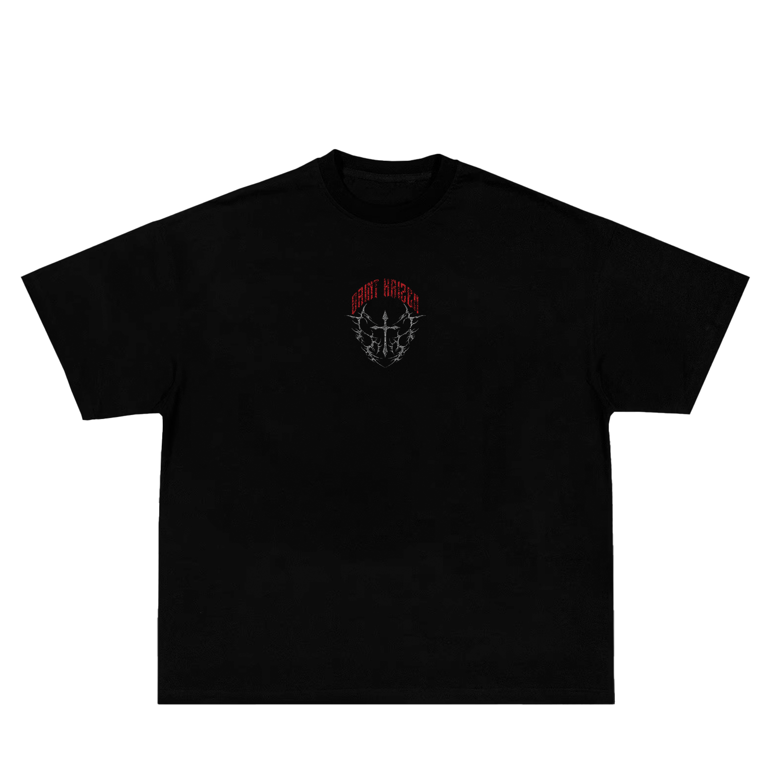 Saint Kaizen Christian gym wear shirt. Features the bold Crusader Helmet T-Shirt spiritual design. Oversize fit made from premium 220gr cotton.