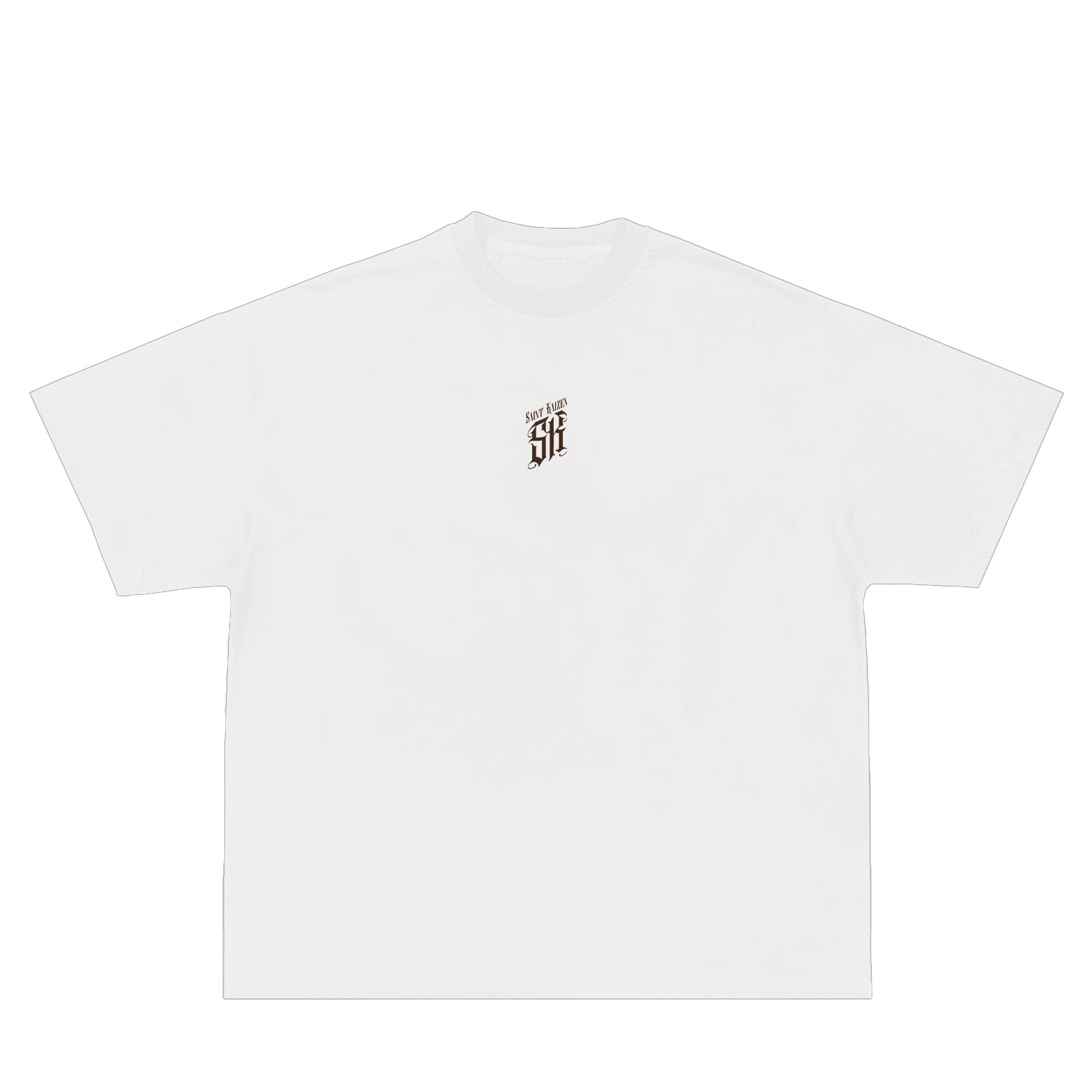 Saint Kaizen Christian gym wear shirt. Features the bold Crusader March T-Shirt - White spiritual design. Oversize fit made from premium 220gr cotton.