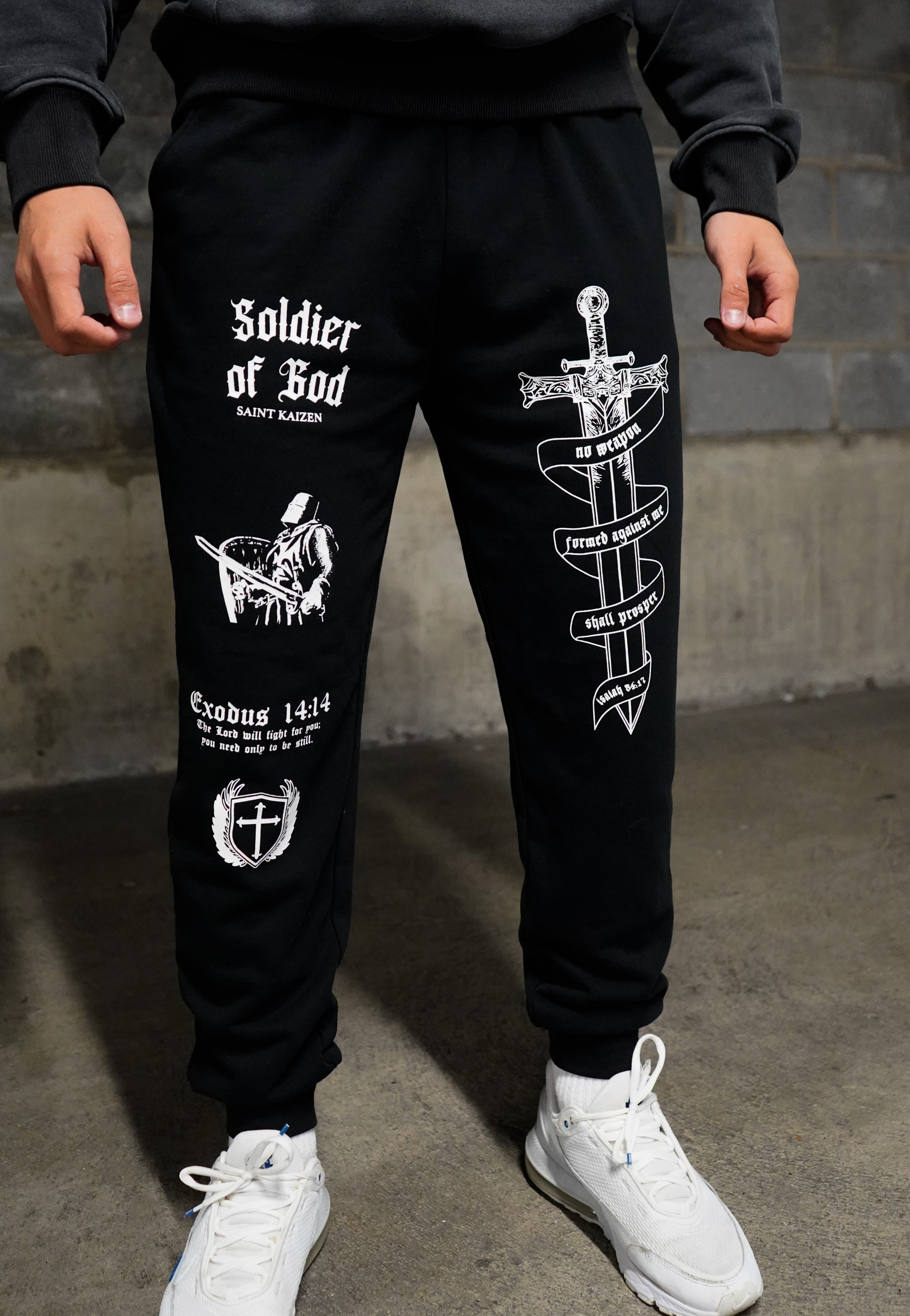 Soldier of God Joggers - Black