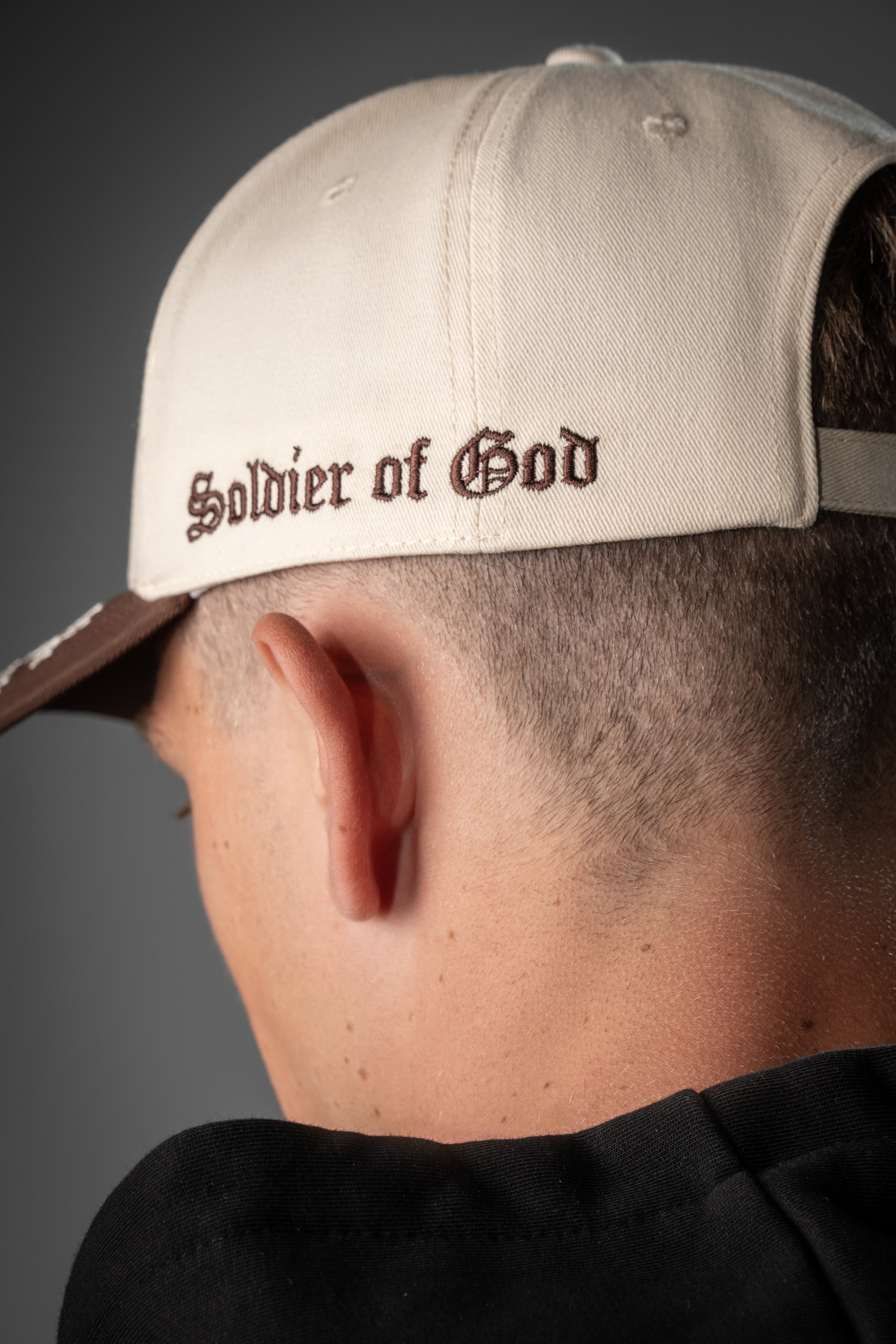 Archangel Michael Cap - Brown and Beige