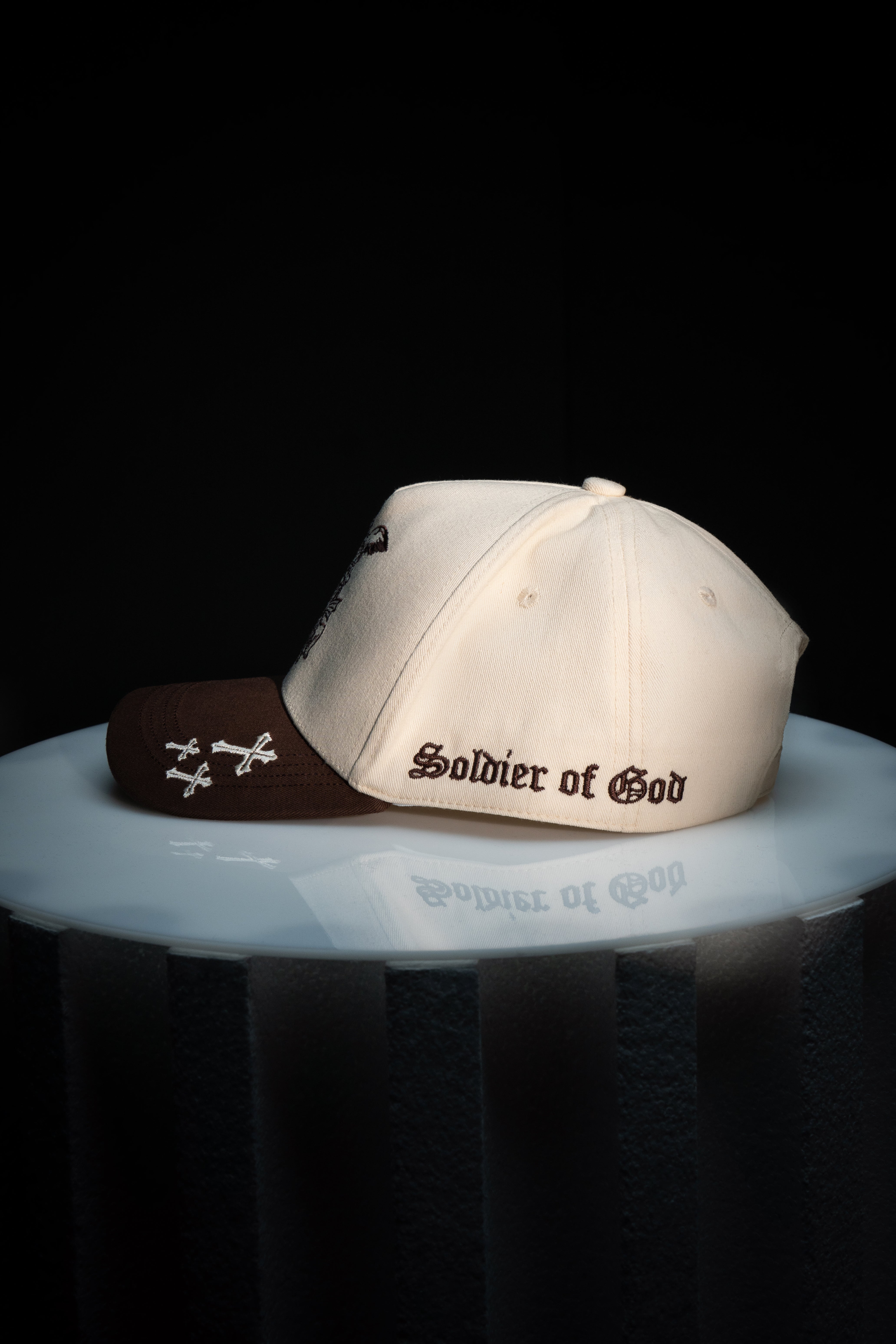 Archangel Michael Cap - Brown and Beige