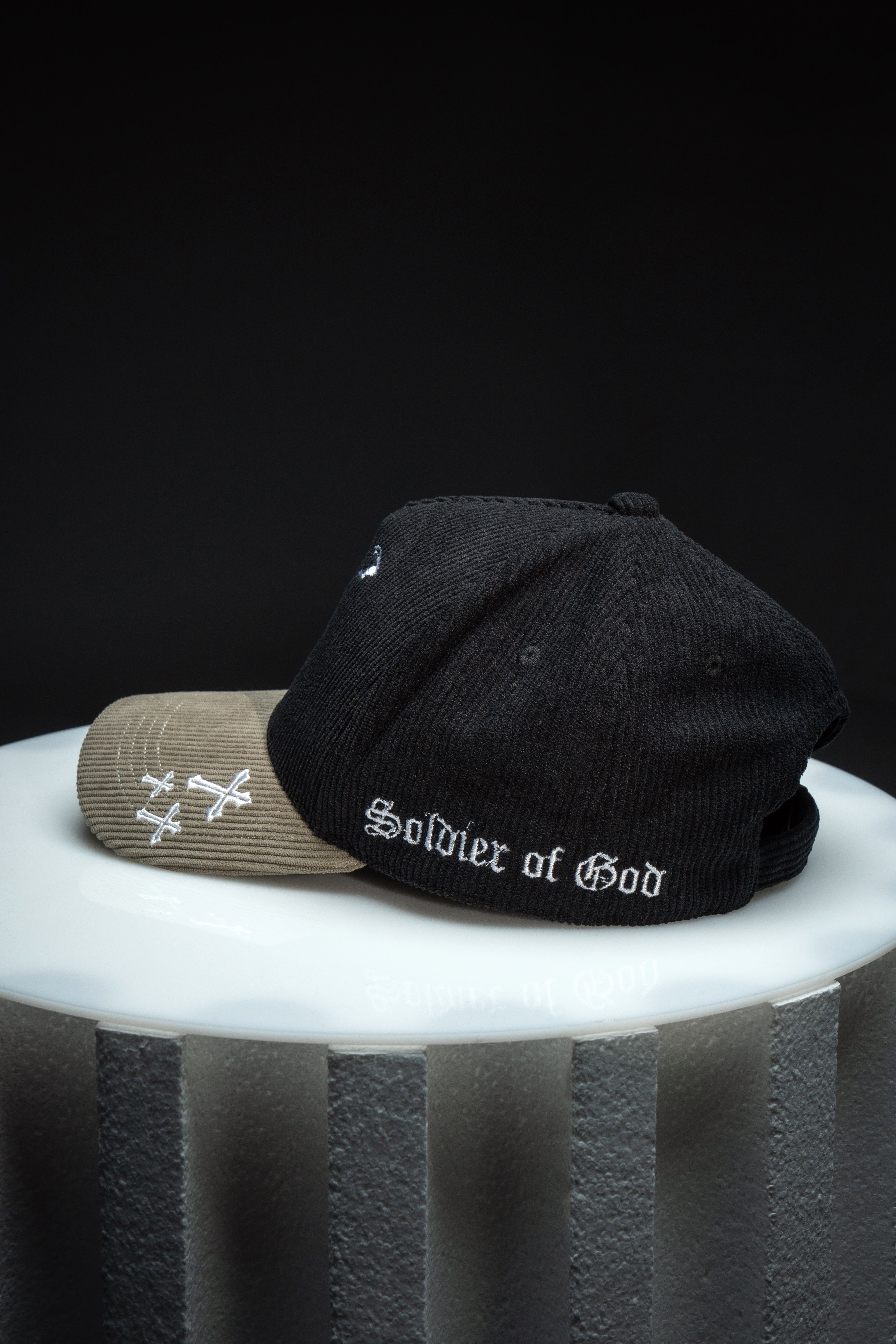 Archangel Michael Cap - Black and Cream