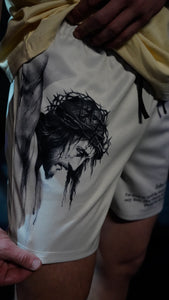 Jesus Crucified Shorts - Gray
