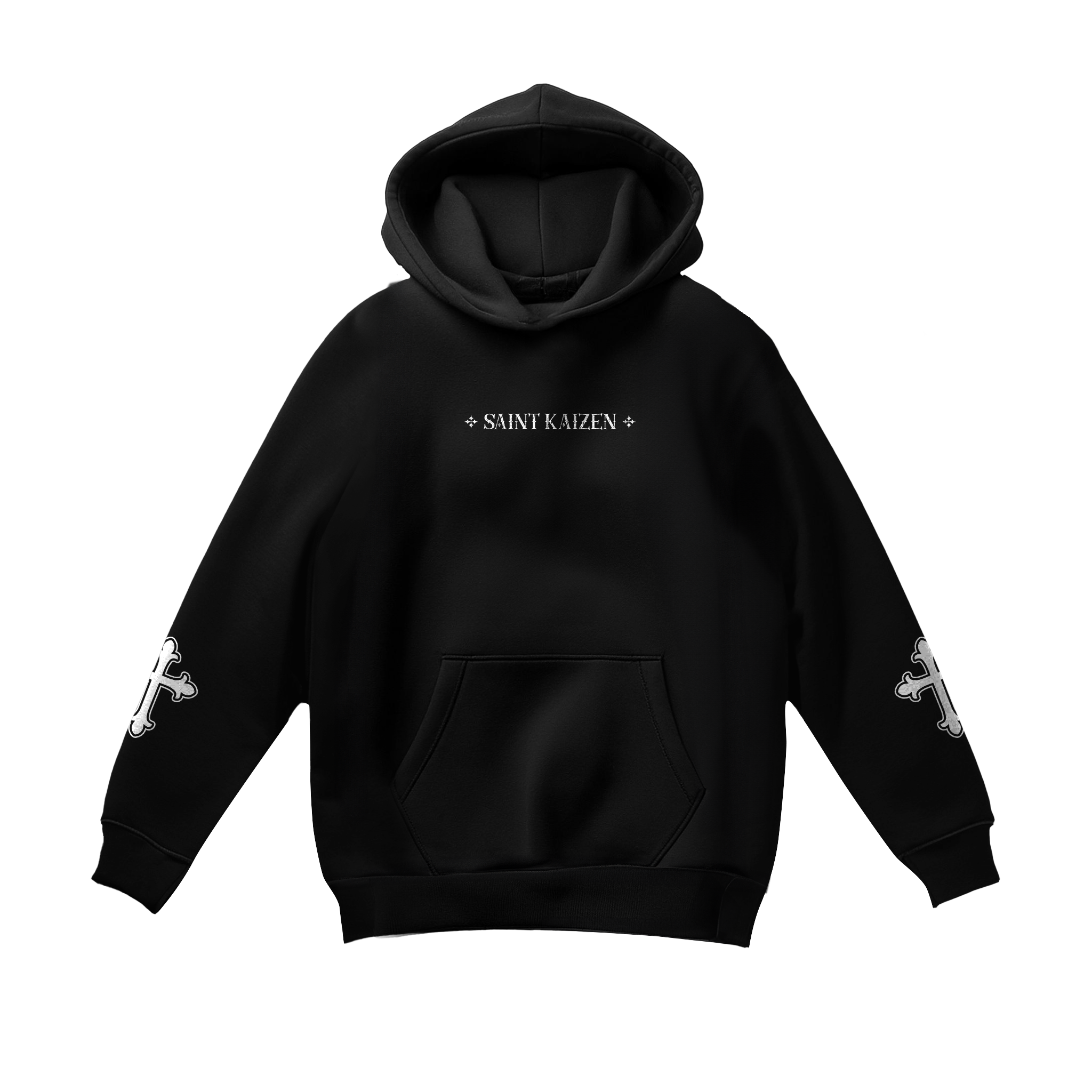 Saint Kaizen Defender Of Faith Hoodie. Heavyweight Christian gym wear hoodie featuring a durable with spiritual artwork.