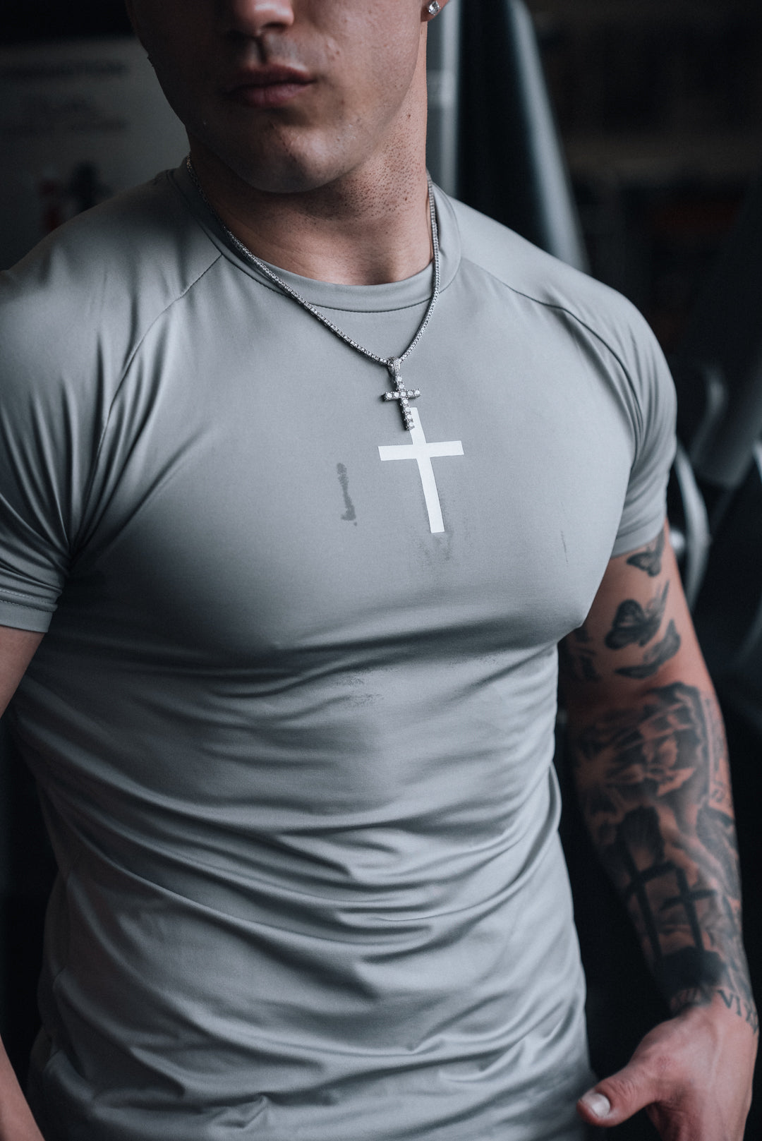 Christian-themed Compression Tee from Gym Wear, featuring gentle compression, moisture-wicking technology, and a second-skin feel for optimal performance and comfort during workouts.