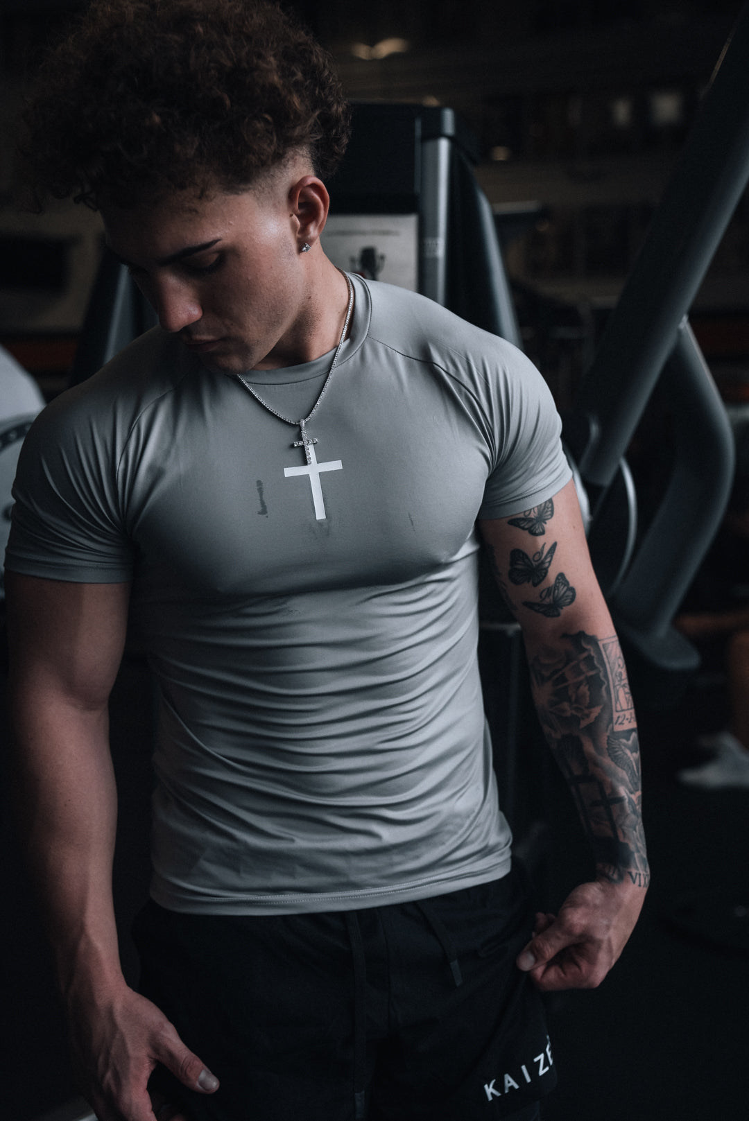 Christian-themed Compression Tee from Gym Wear, featuring gentle compression, moisture-wicking technology, and a second-skin feel for optimal performance and comfort during workouts.