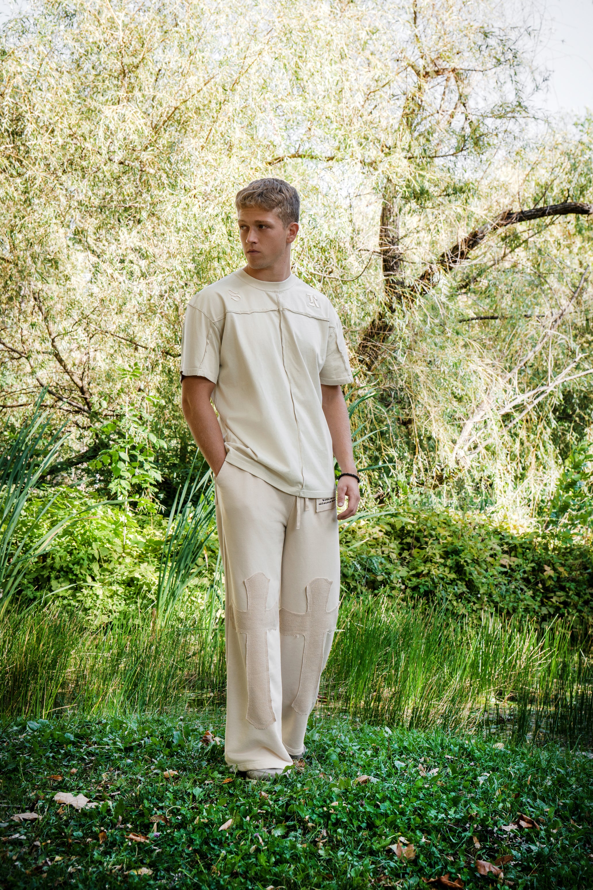 Saint Kaizen essential Christian gym wear Faithful Joggers. Spiritual Designs with premium cotton blend and soft terry fleece lining.