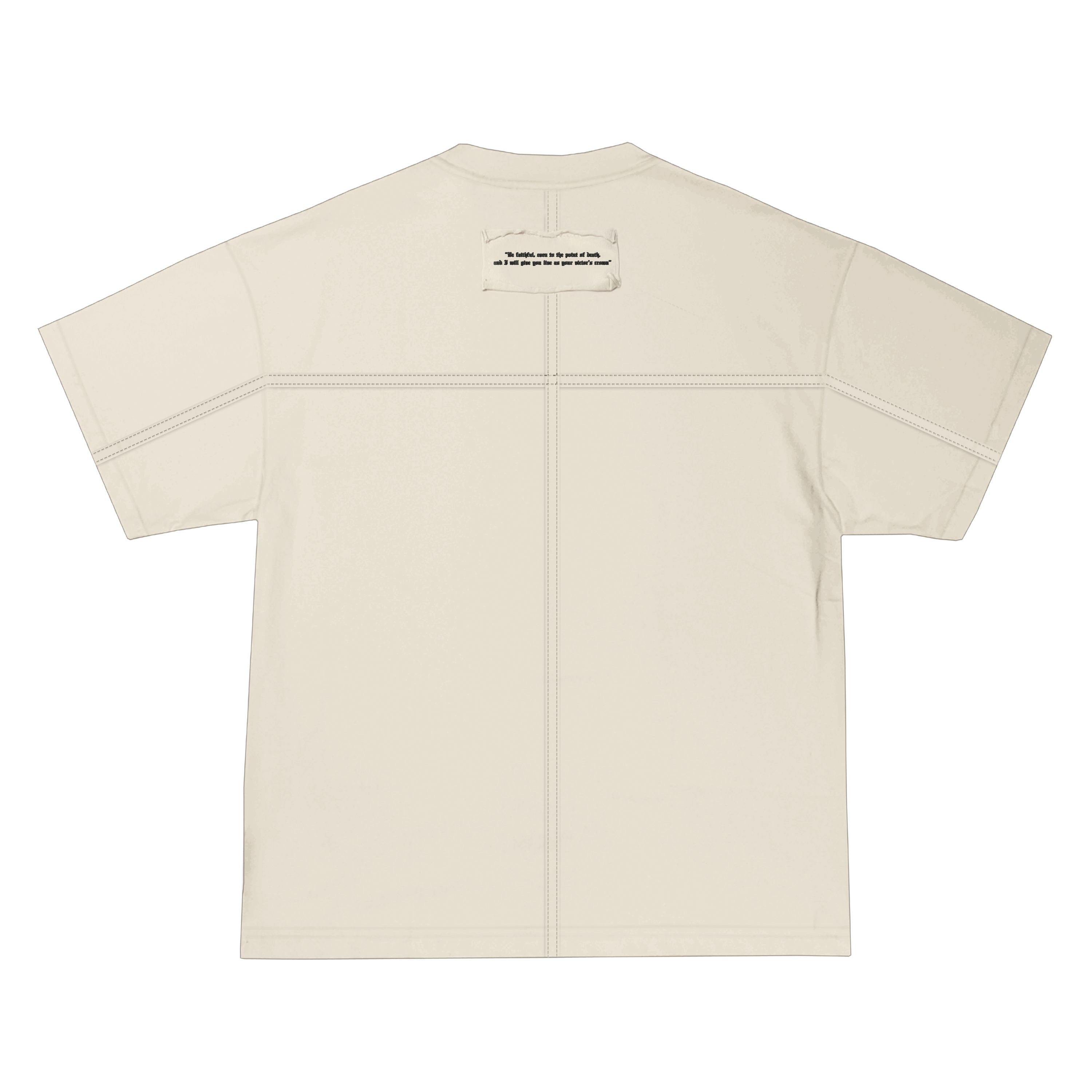 Saint Kaizen Christian gym wear shirt. Features the bold Faithful T-Shirt spiritual design. Oversize fit made from premium 220gr cotton.