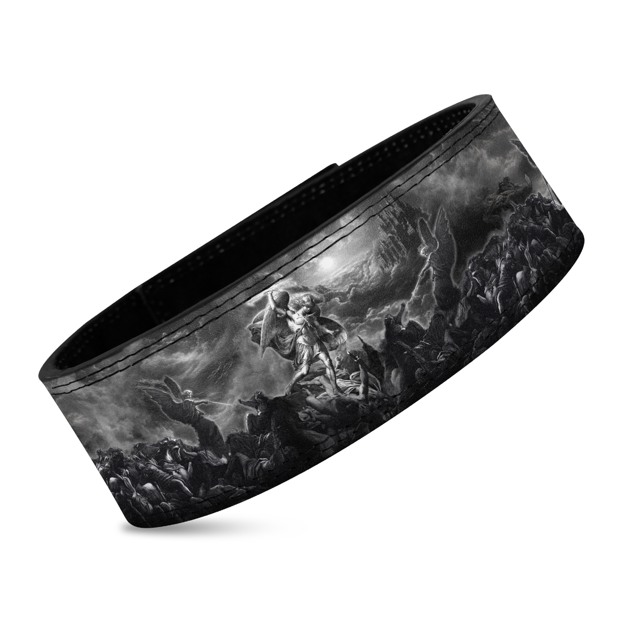 Saint Kaizen Fear Not Lever Belt (10mm, black) for Powerlifting. Premium Weightlifting belt designed for Christian athletes.