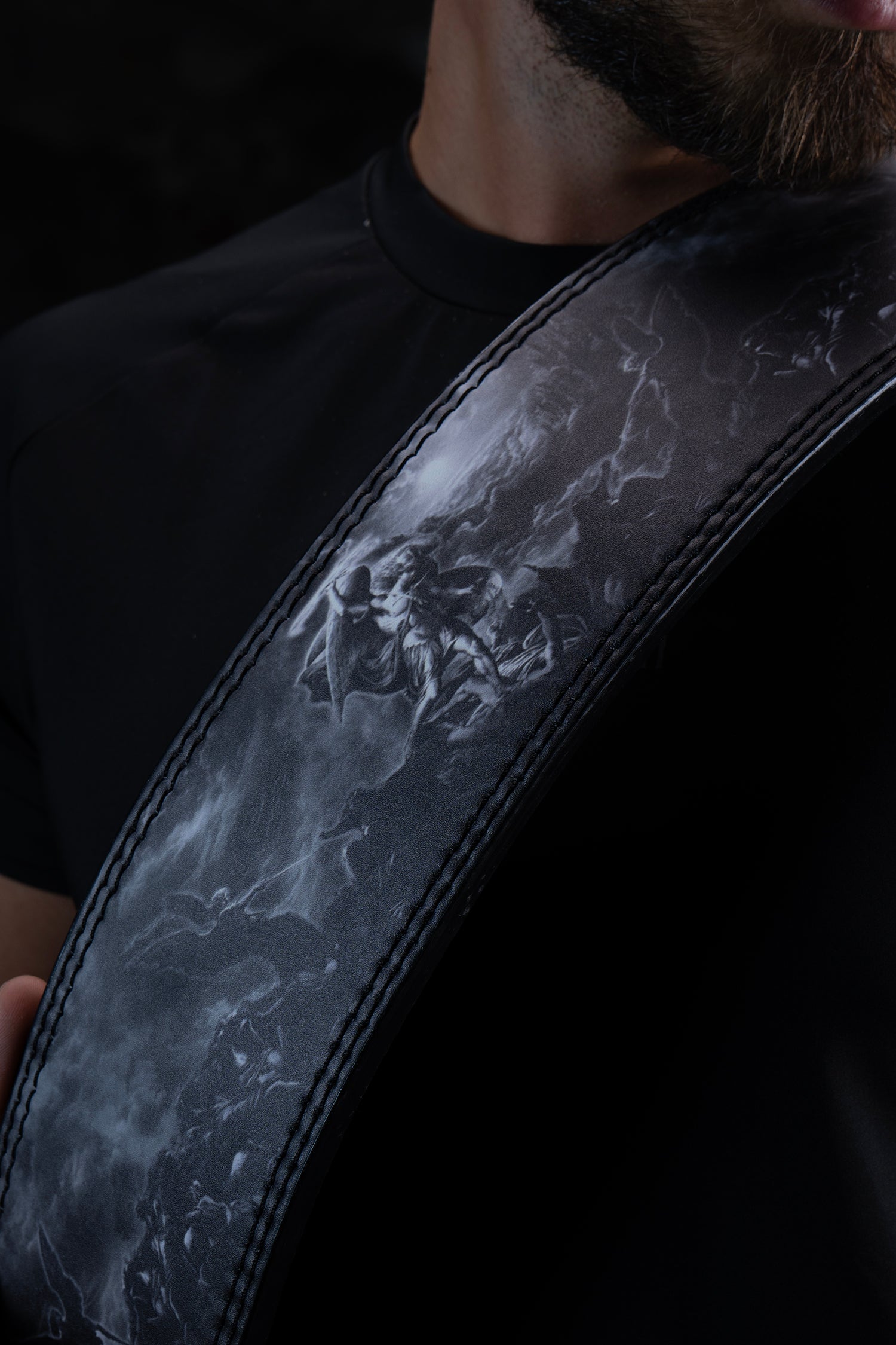 Christian athletes lifting heavy wearing the Saint Kaizen Fear Not Lever Belt. Ideal 10mm Weightlifting belt for Powerlifting and heavy training