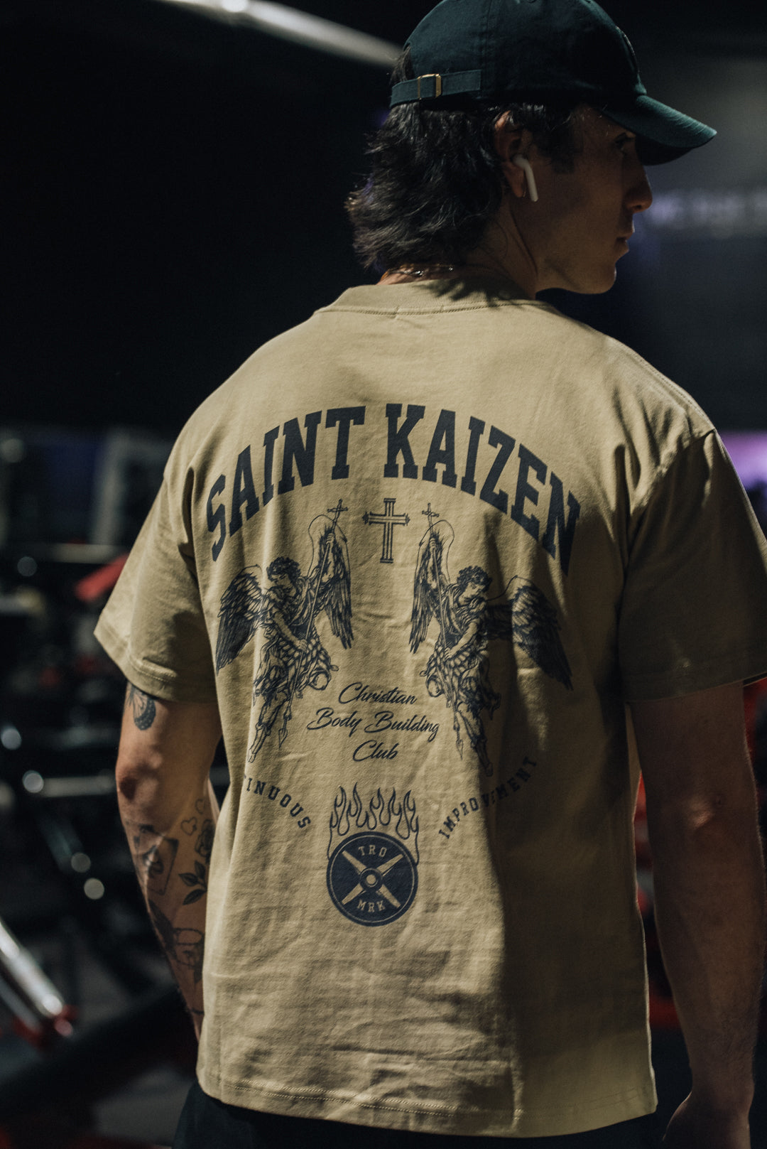 Christian-themed pump cover from Gym Wear, made from 100% premium cotton with a screen print design, providing an ultra-soft feel for stylish and comfortable workouts.