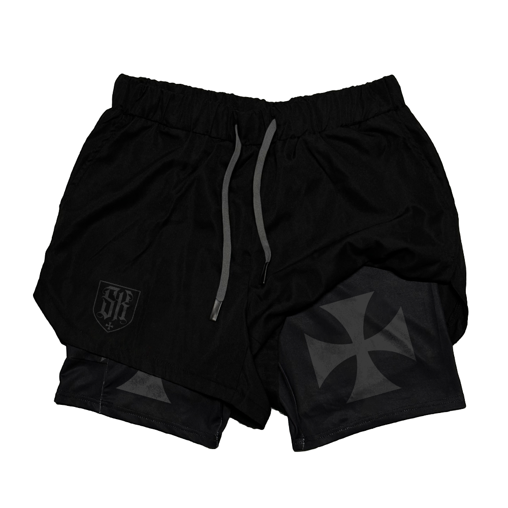 Crusader Cross Performance Shorts - Black