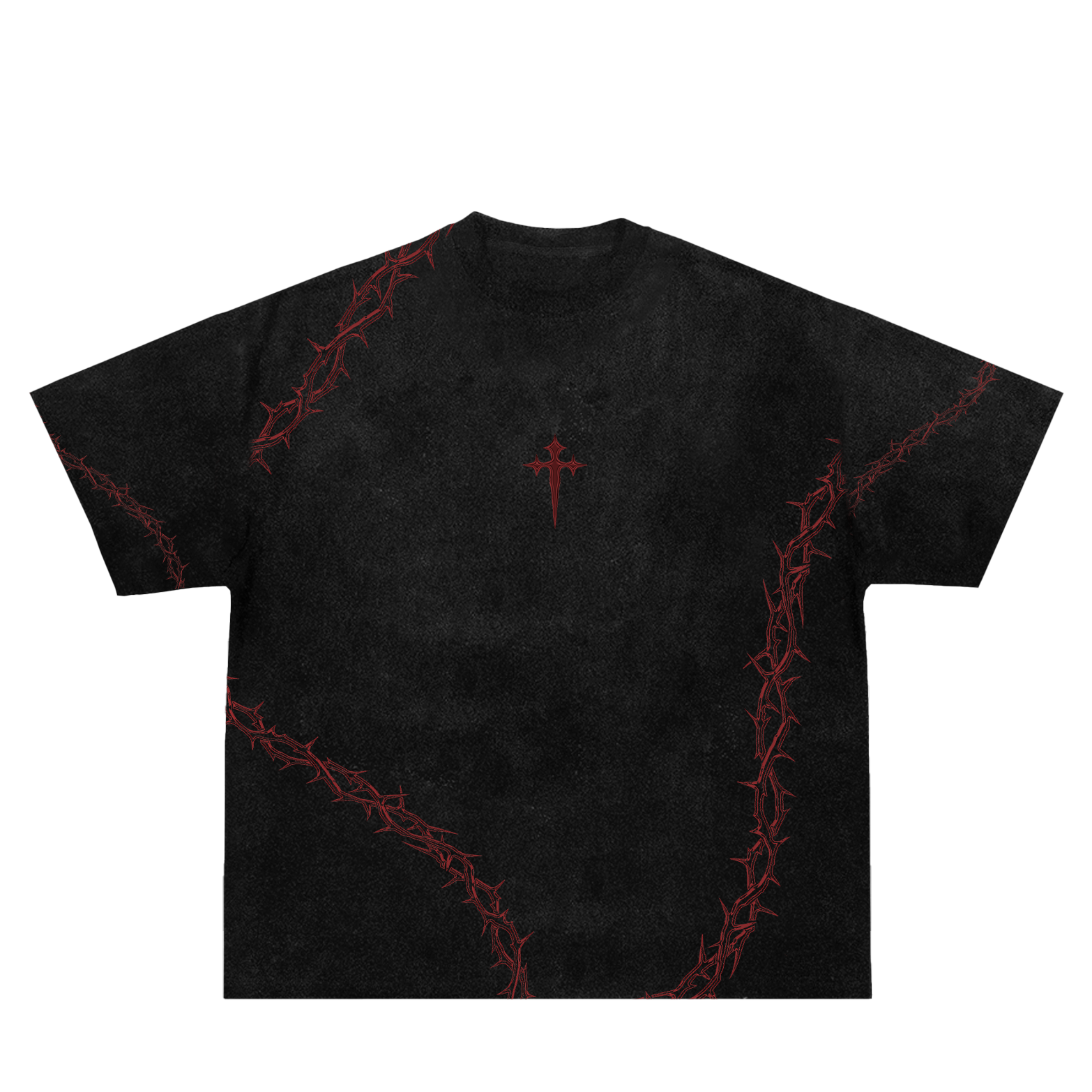 Saint Kaizen Christian gym wear shirt. Features the bold Risen T-Shirt - Acid Wash spiritual design. Oversize fit made from premium 220gr cotton.