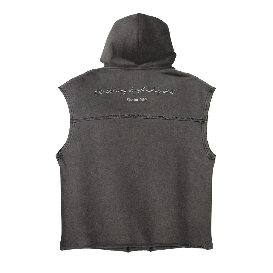 Psalm 28:7 Sleeveless Hoodie