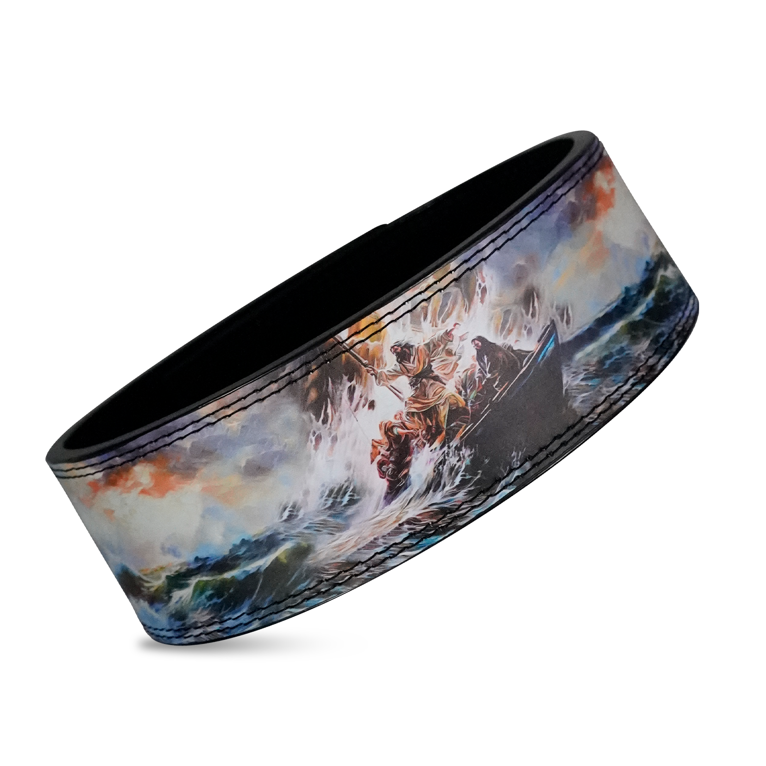 Saint Kaizen Storm Lever Belt (10mm, black) for Powerlifting. Premium Weightlifting belt designed for Christian athletes.