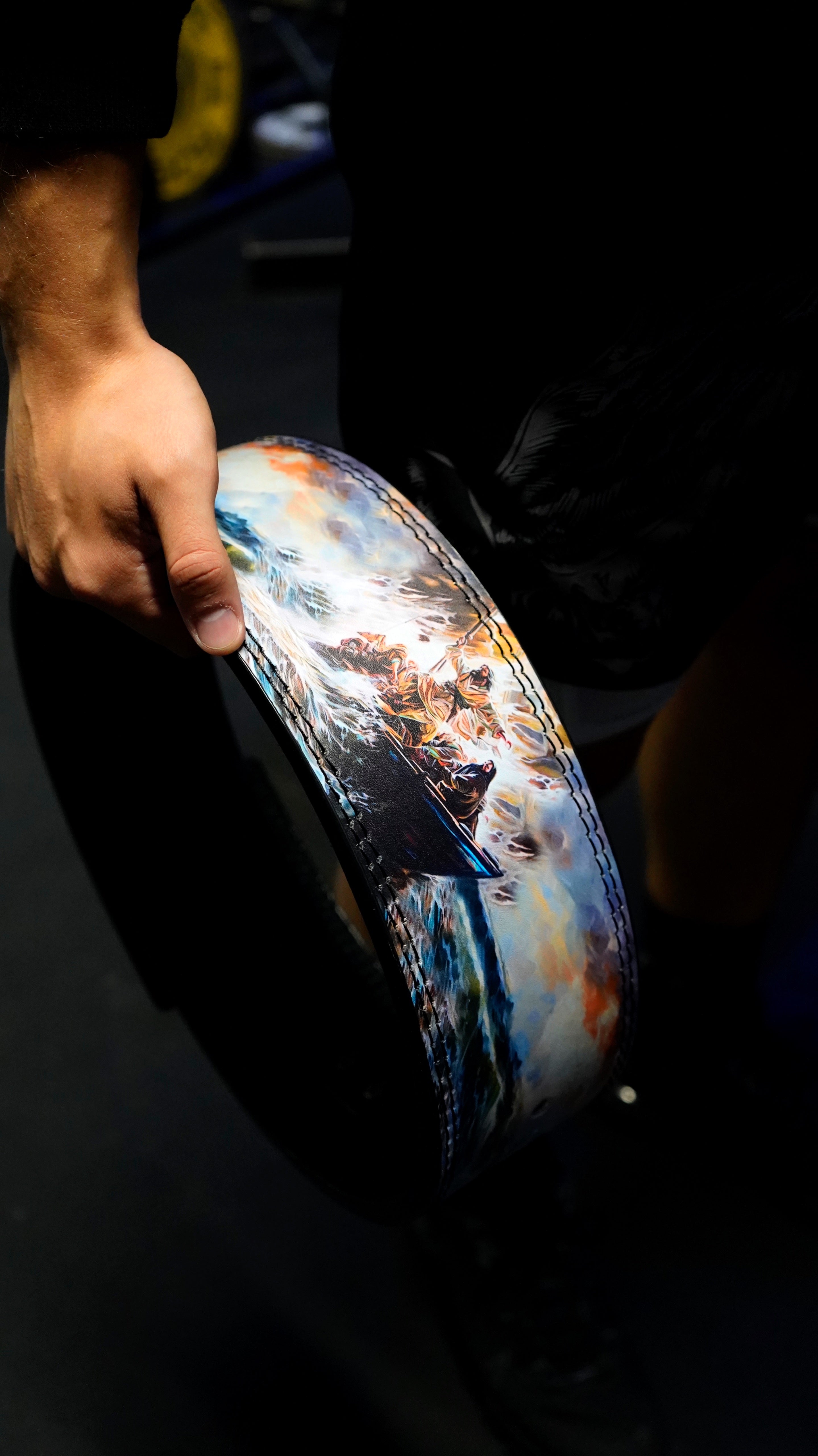 Saint Kaizen Storm Lever Belt (10mm, black) for Powerlifting. Premium Weightlifting belt designed for Christian athletes.