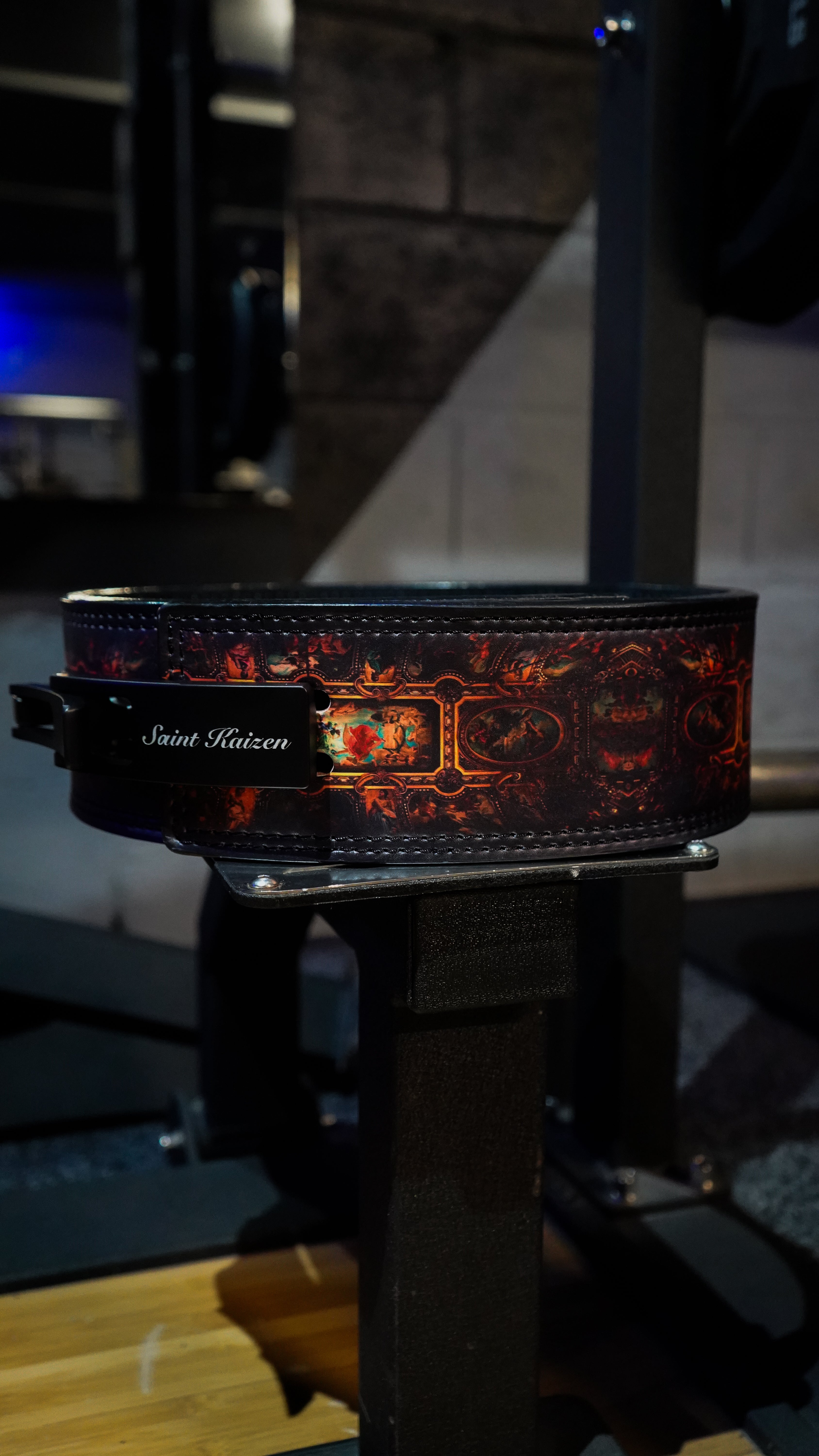 Saint Kaizen The Last Supper Lever Belt (10mm, black) for Powerlifting. Premium Weightlifting belt designed for Christian athletes.