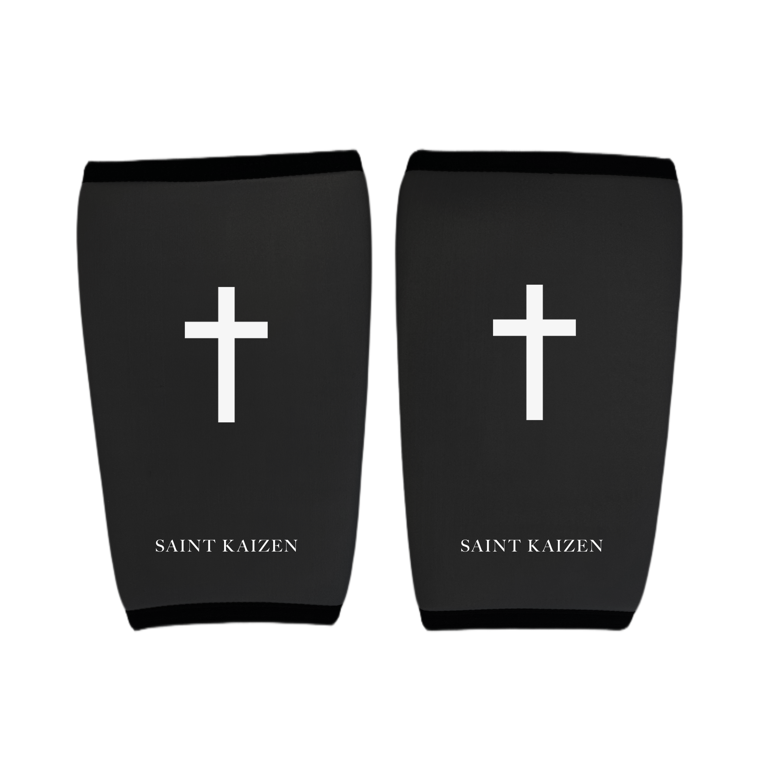 Christian-themed Cross Knee Sleeves with 7mm thickness, offering support and compression for workouts, featuring a durable design for heavy lifting.