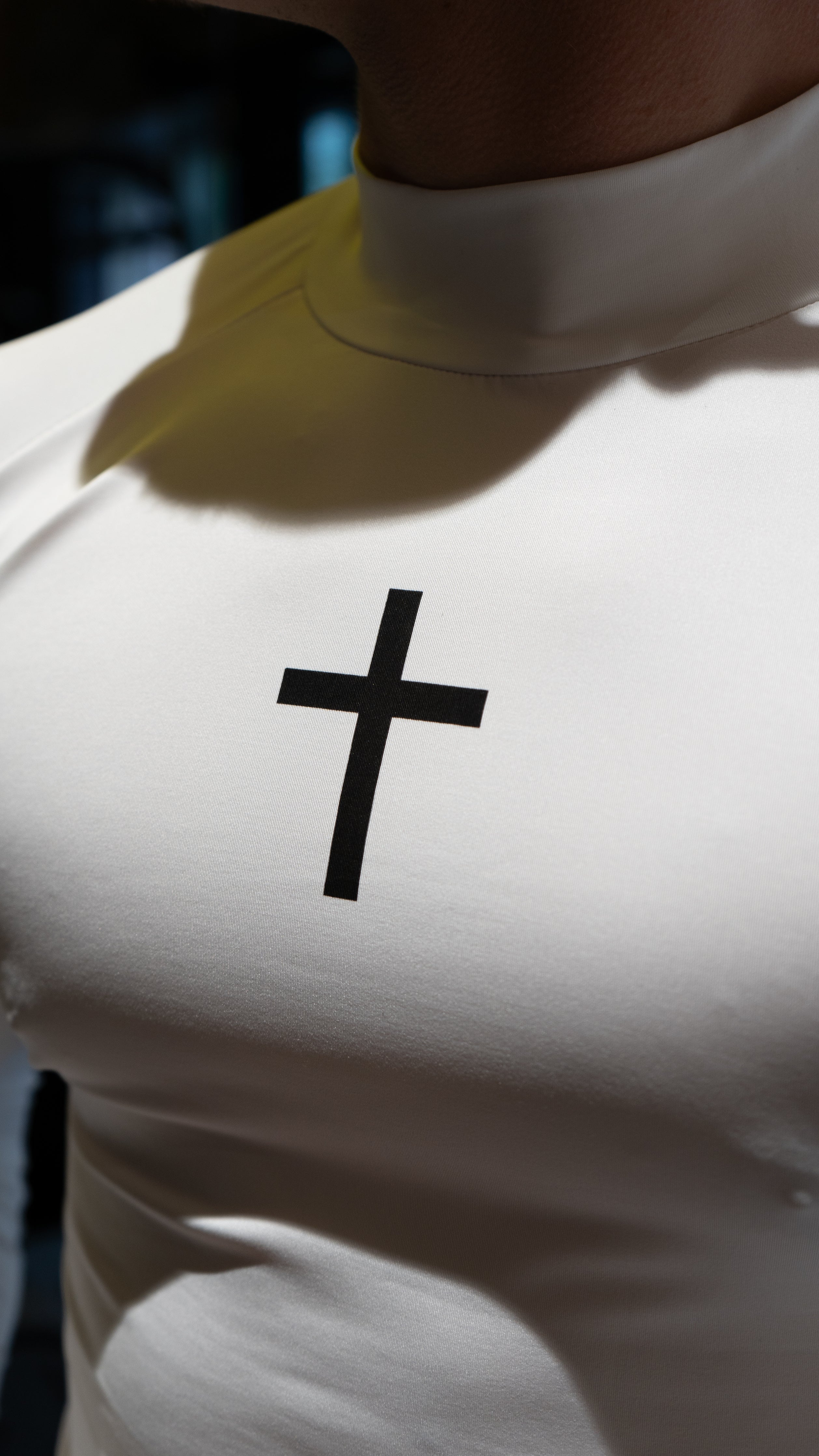 Christian-themed Compression Tee from Gym Wear, featuring gentle compression, moisture-wicking technology, and a second-skin feel for optimal performance and comfort during workouts.